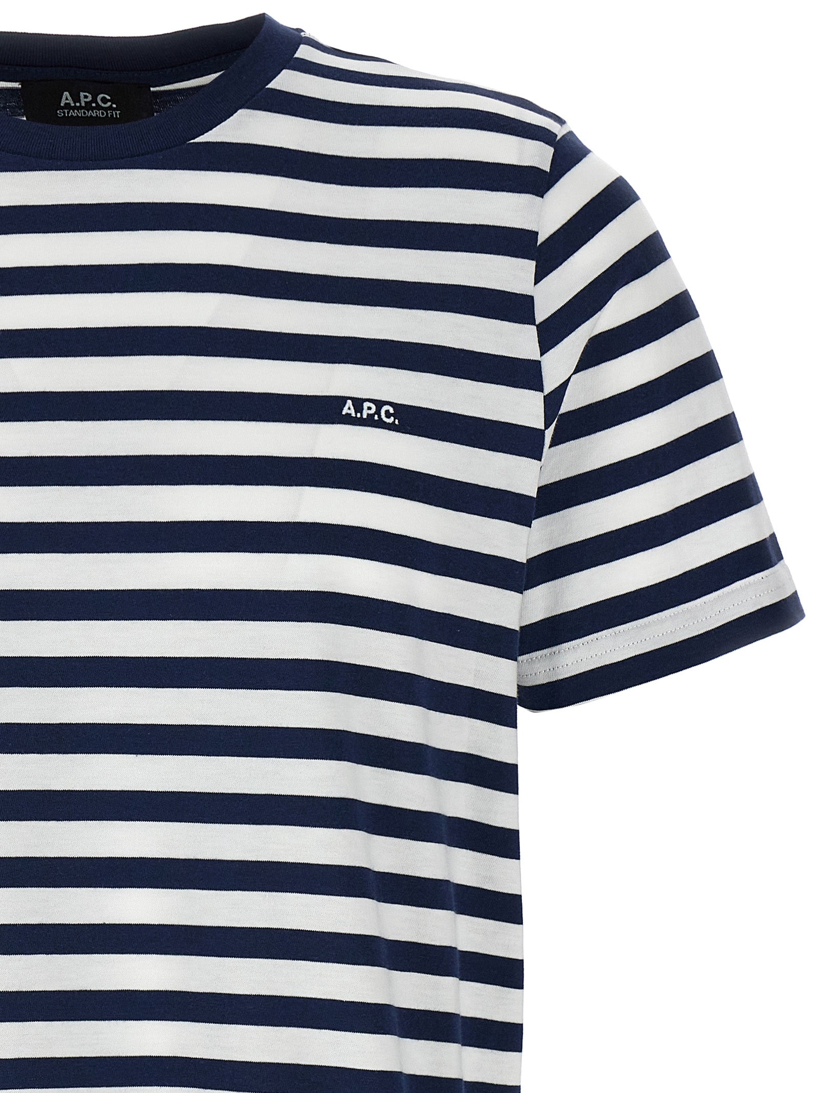 A.P.C. Blue Cotton Men's T-Shirt