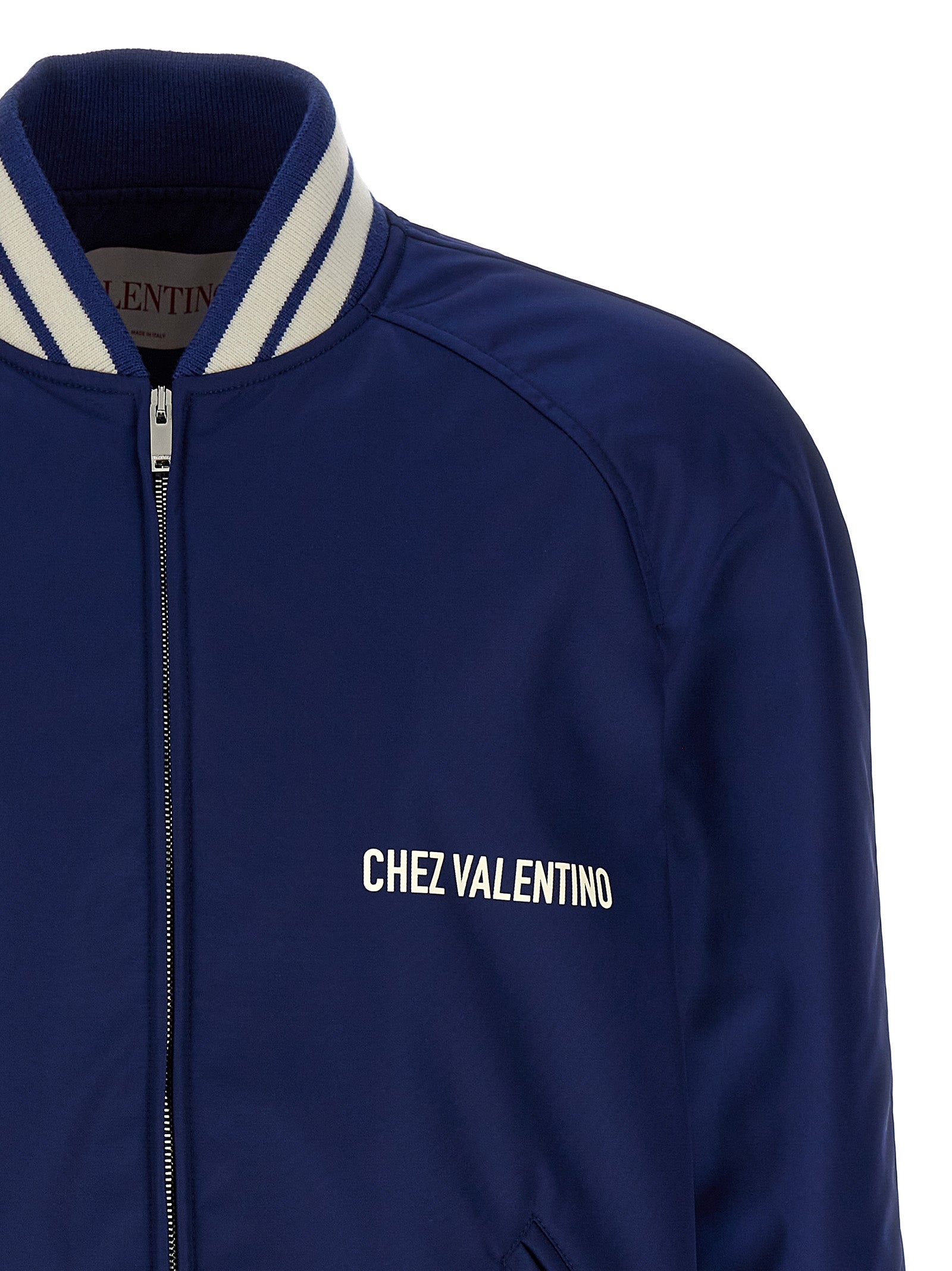 Valentino Garavani Blue Polyamide Men's Bomber