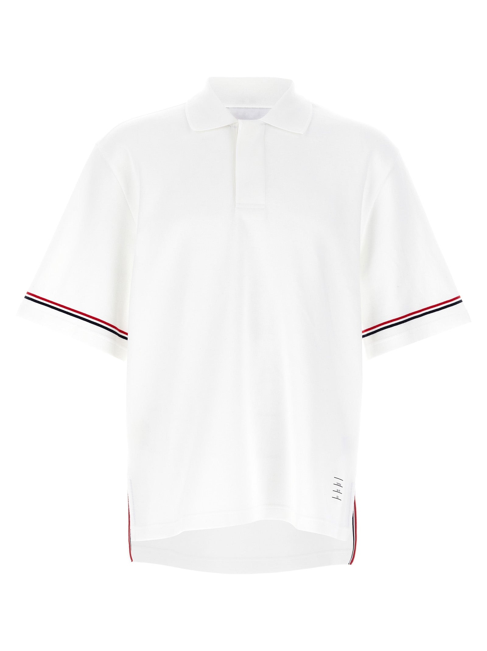 Thom Browne White Cotton Polo Men's Shirt