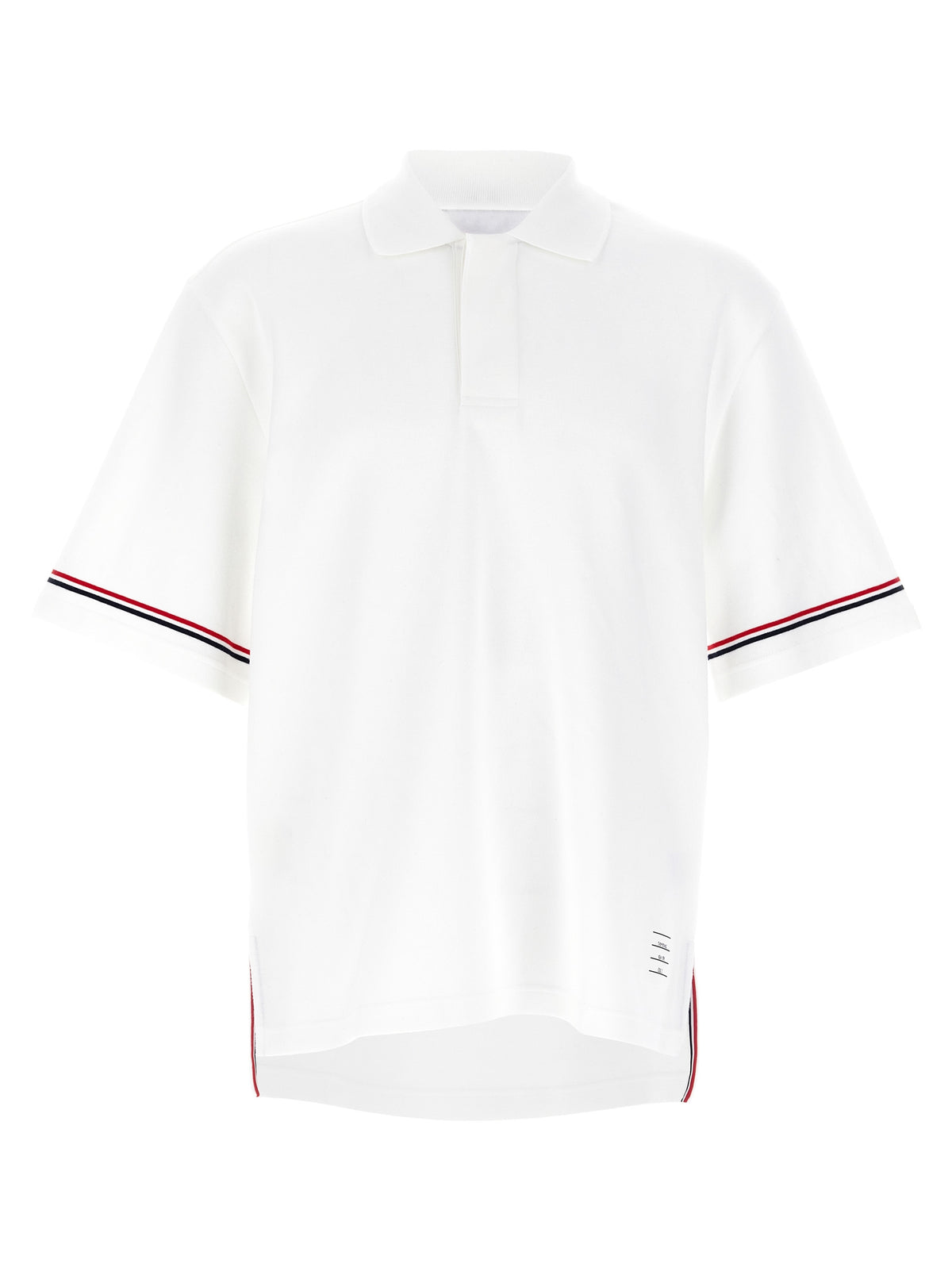 Thom Browne White Cotton Polo Men's Shirt