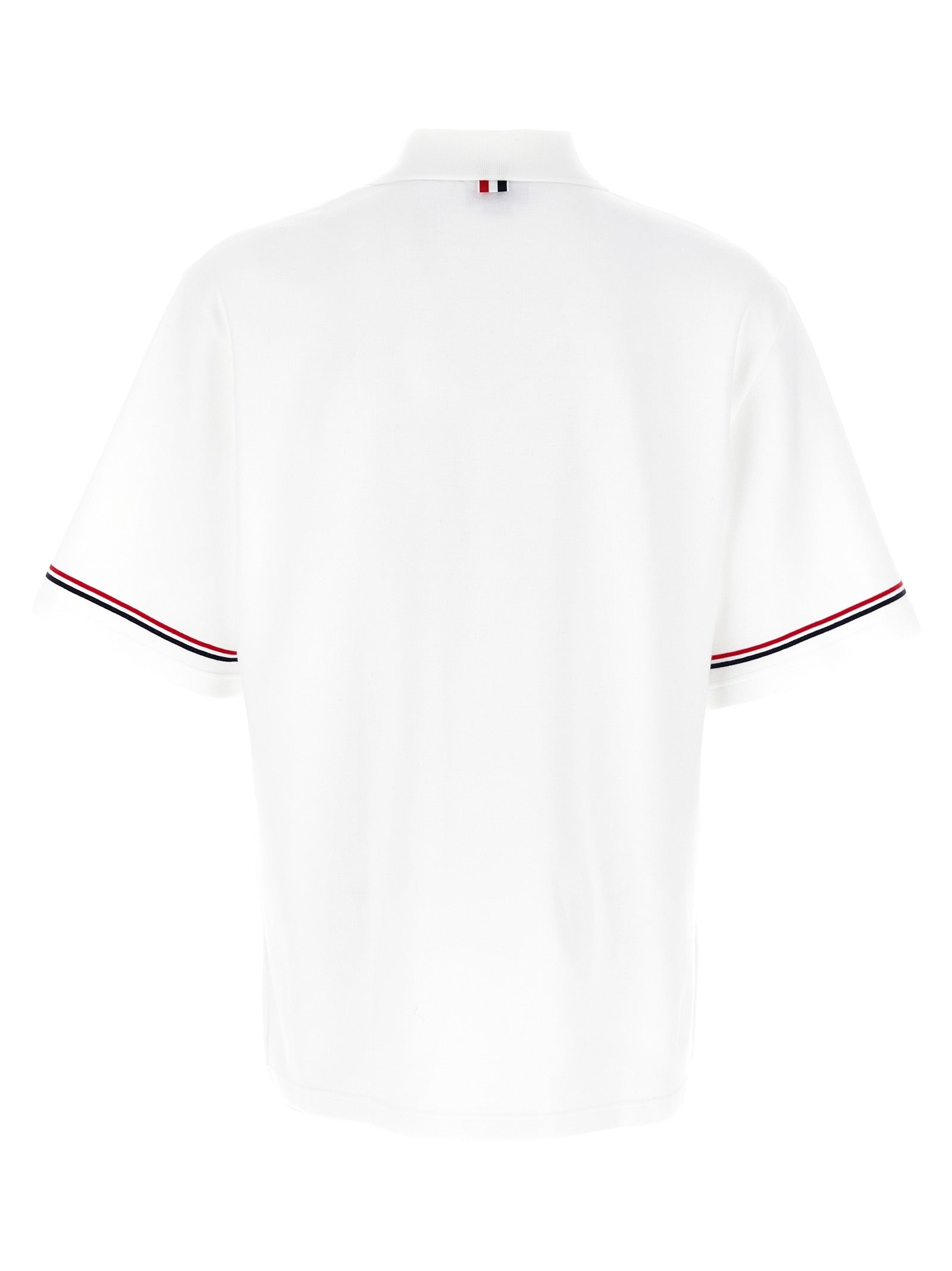 Thom Browne White Cotton Polo Men's Shirt