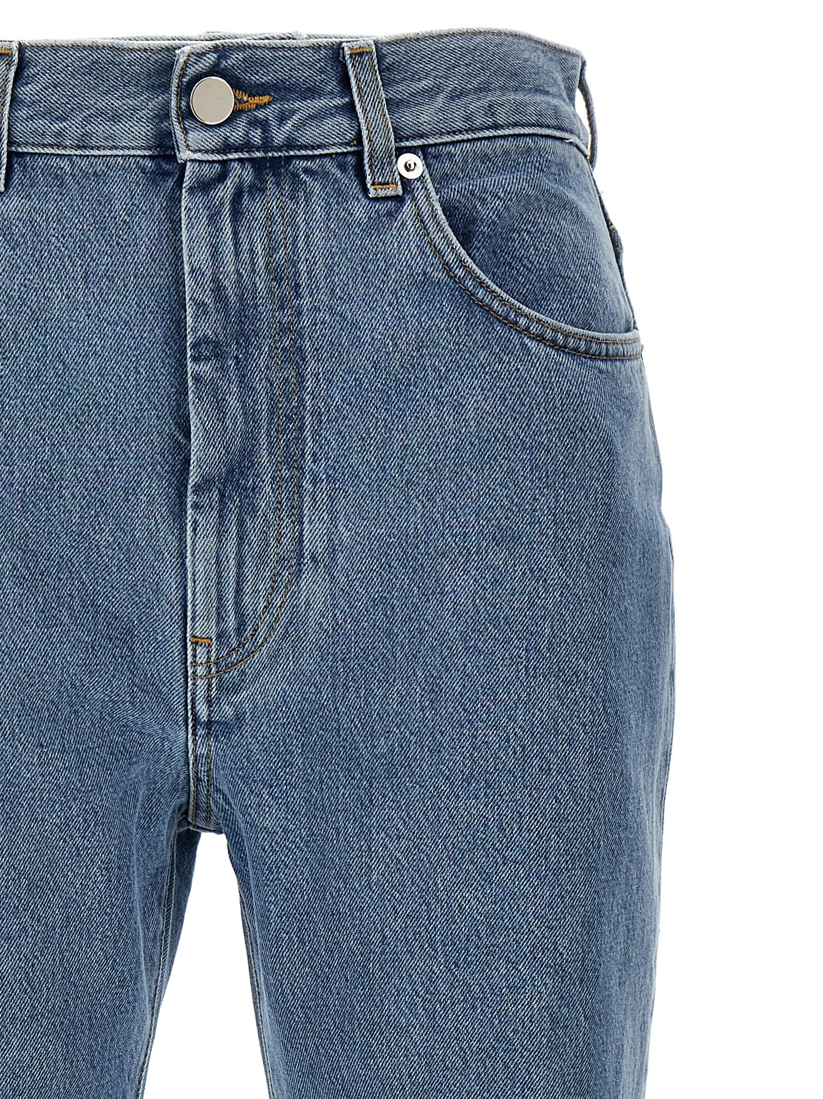 Loulou De Saison Blue Organic Cotton Straight-Leg Women's Jeans