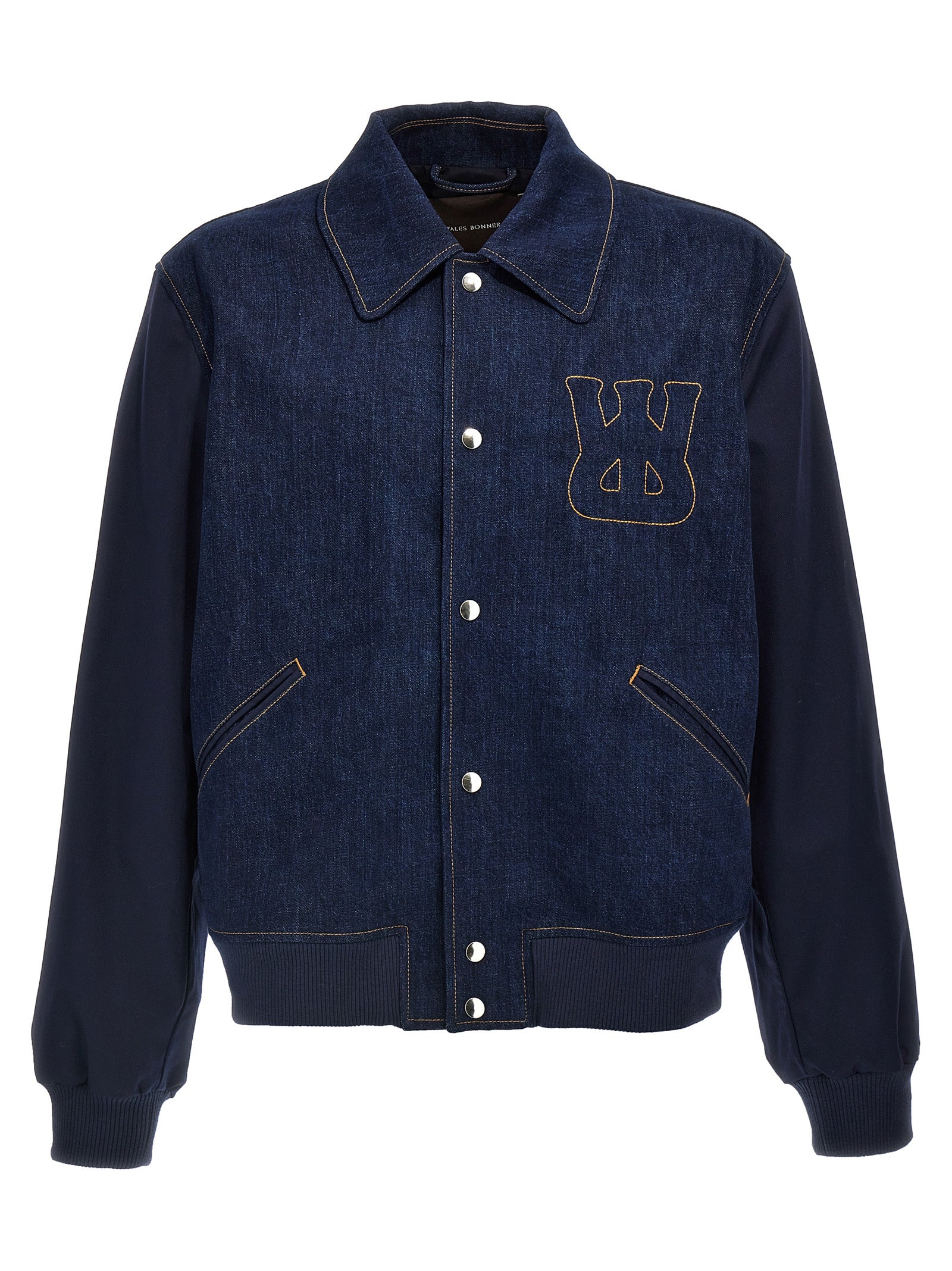 WALES BONNER Blue Cotton Denim Men's Jacket