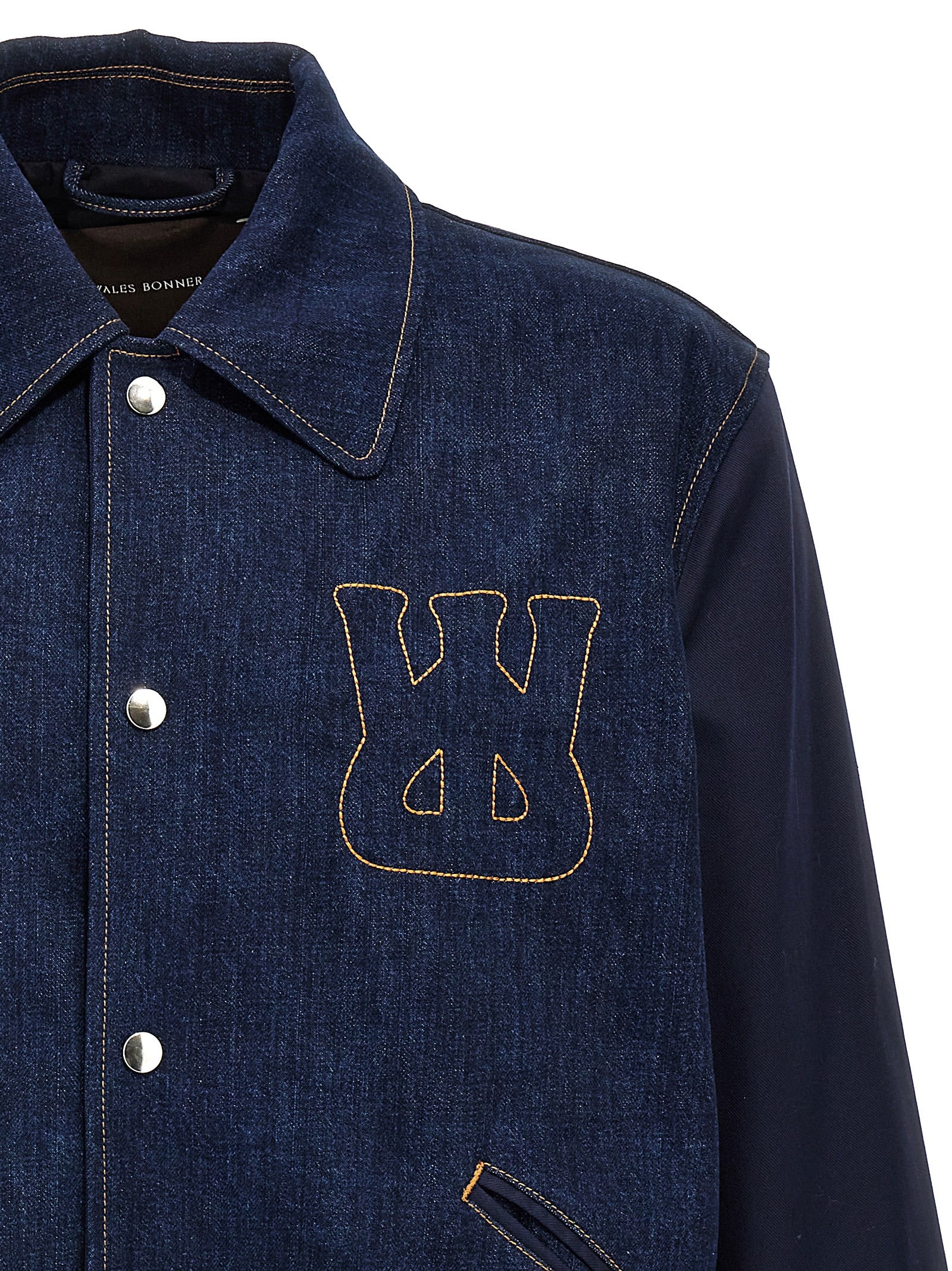 WALES BONNER Blue Cotton Denim Men's Jacket