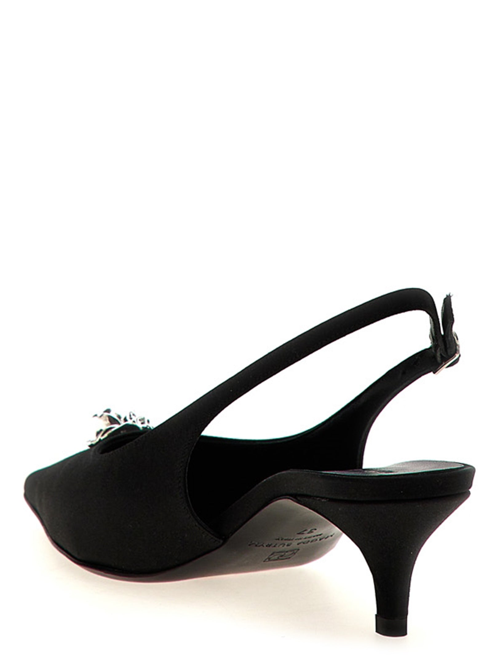 Magda Butrym Black Silk Mid Heel Women's Pumps