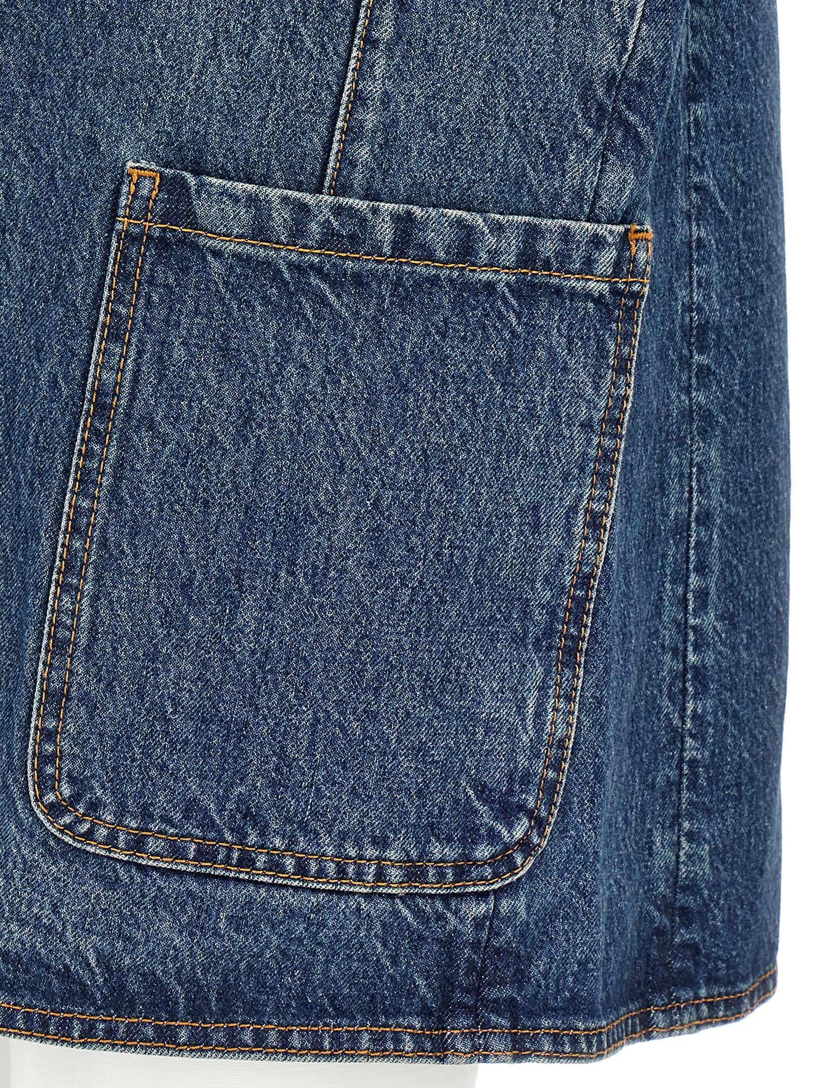 Coperni Blue Cotton Sleeveless Women's Jacket