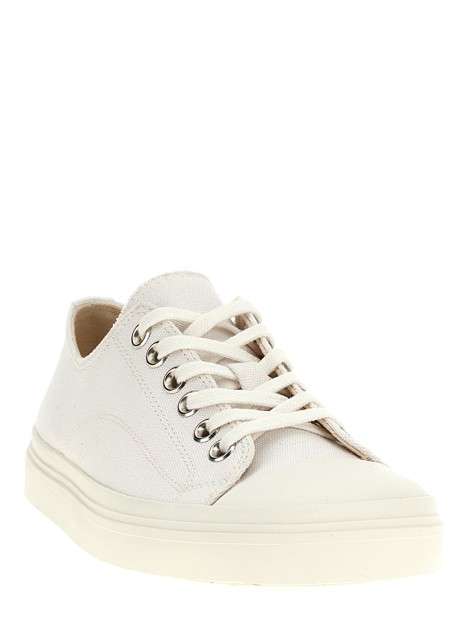 Moschino White Cotton Low Top Women's Sneakers