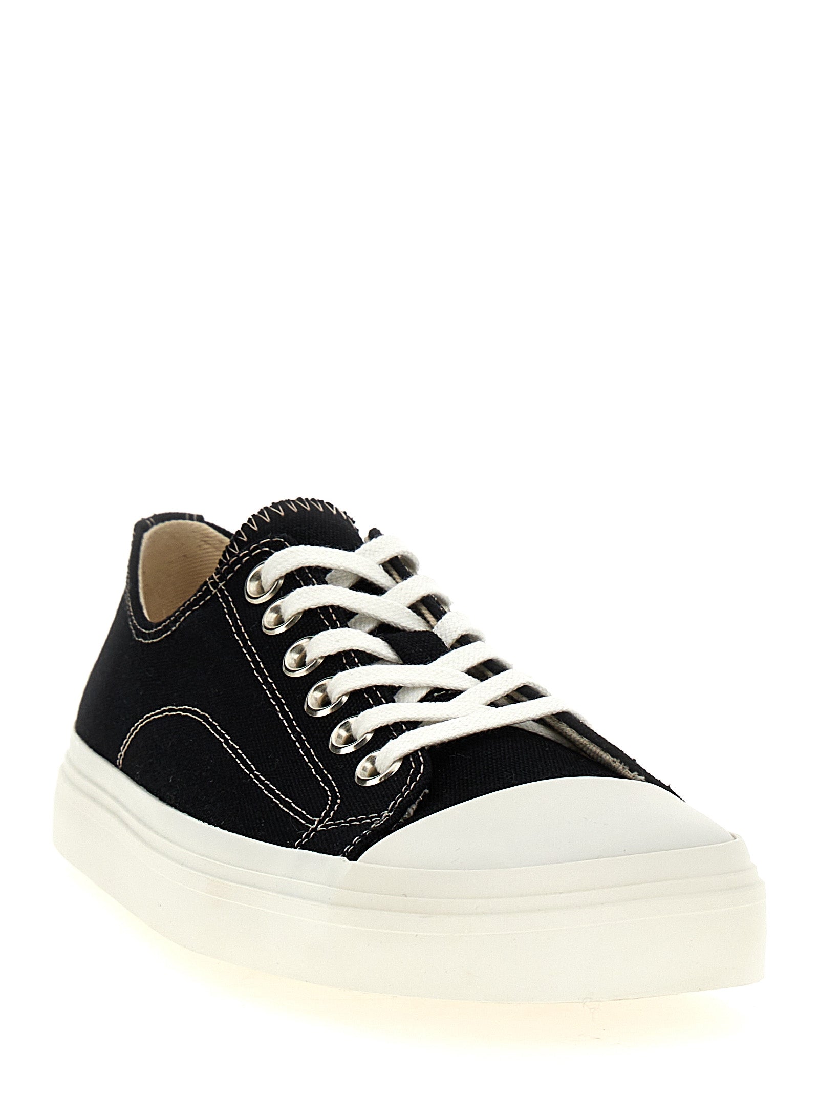 Moschino Black Cotton Low Top Women's Sneakers
