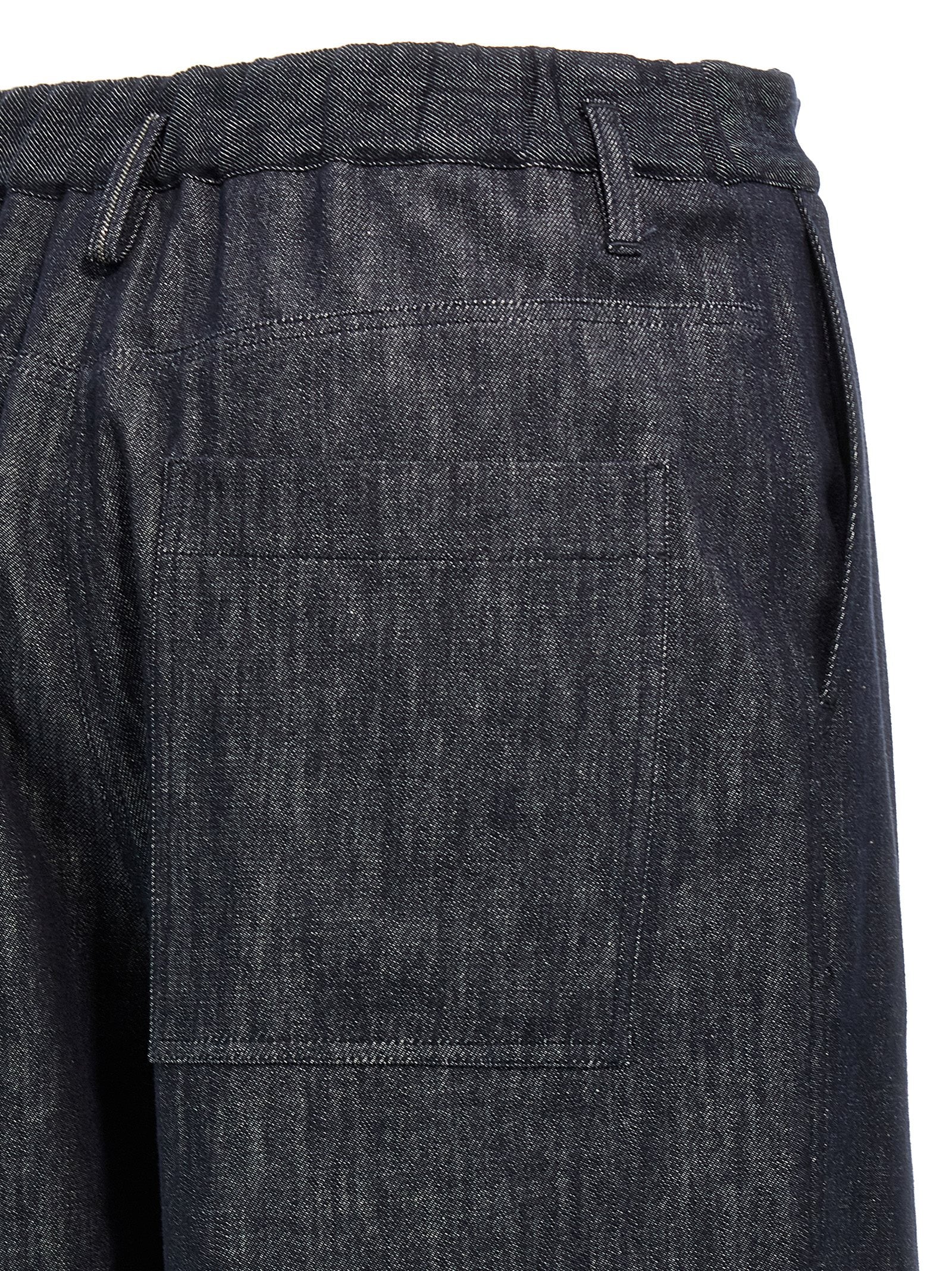 Brunello Cucinelli Blue Cotton Casual Women's Pants