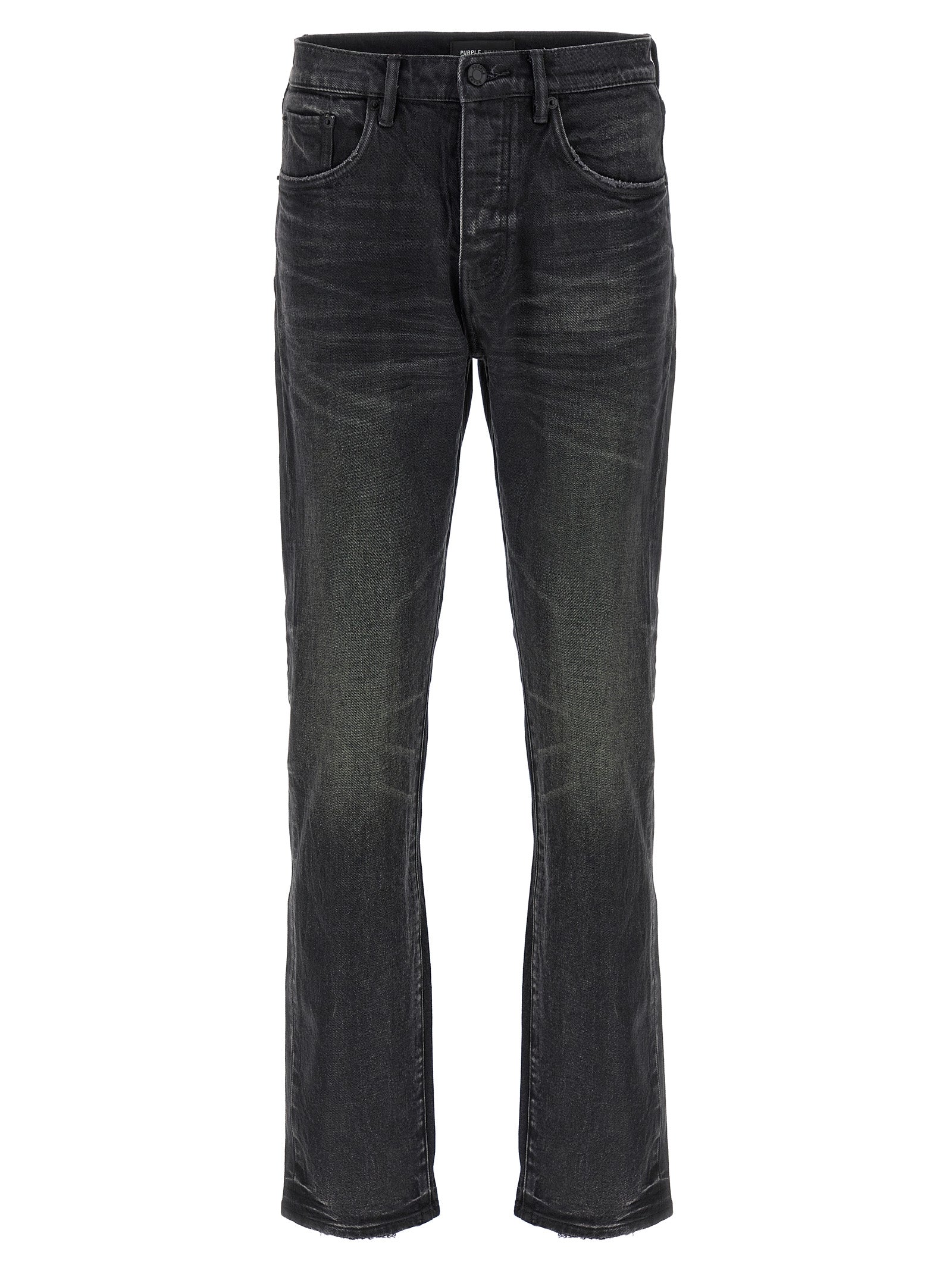 PURPLE Black Cotton Straight-Leg Men's Jeans