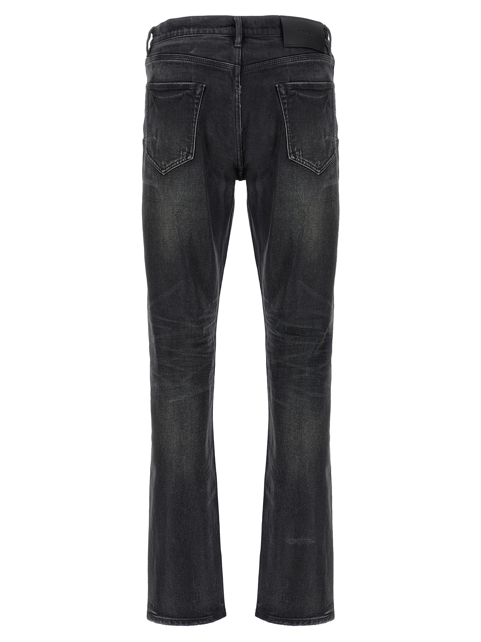 PURPLE Black Cotton Straight-Leg Men's Jeans