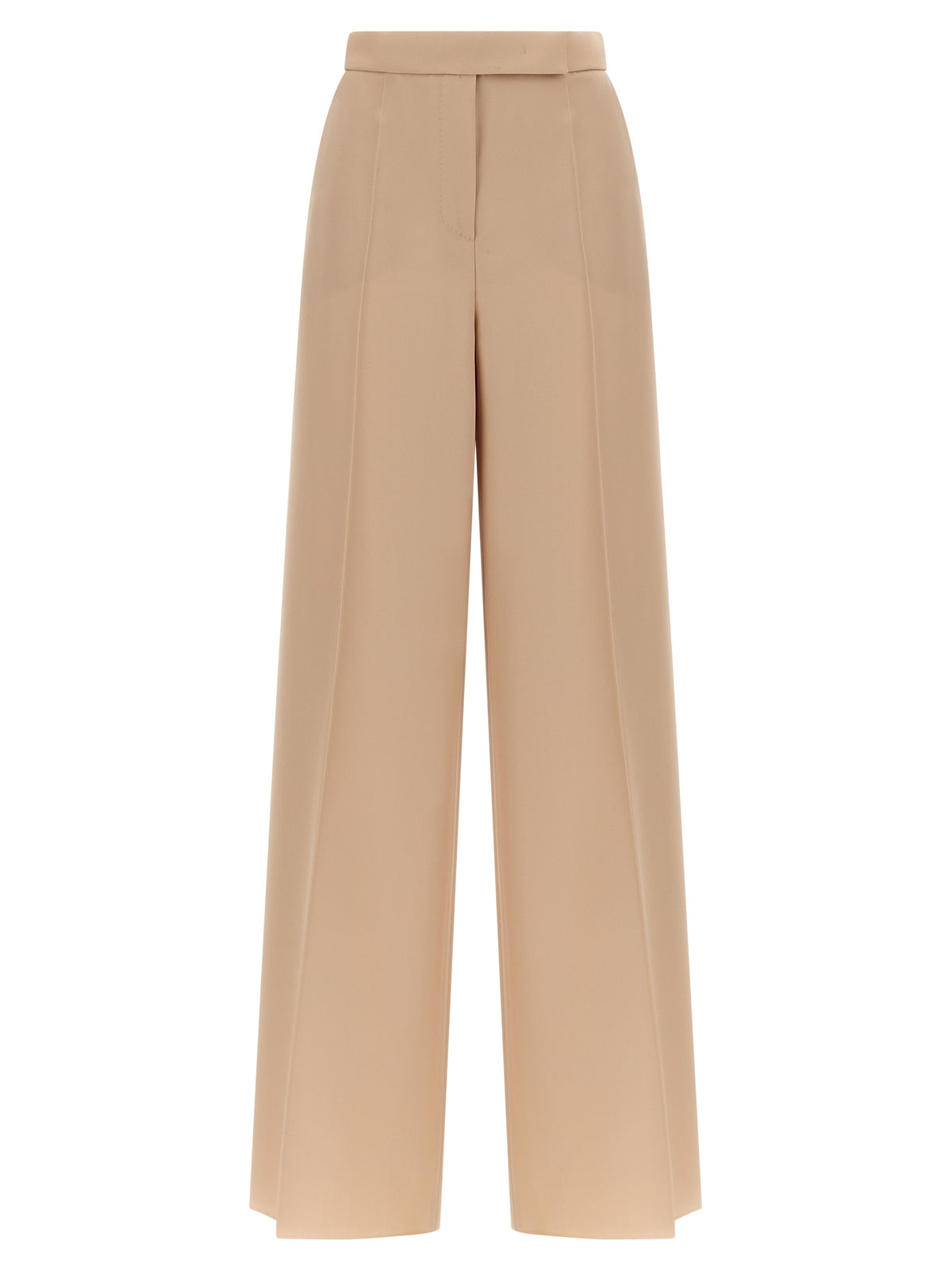 Max Mara Beige Virgin Wool Casual Women's Pants