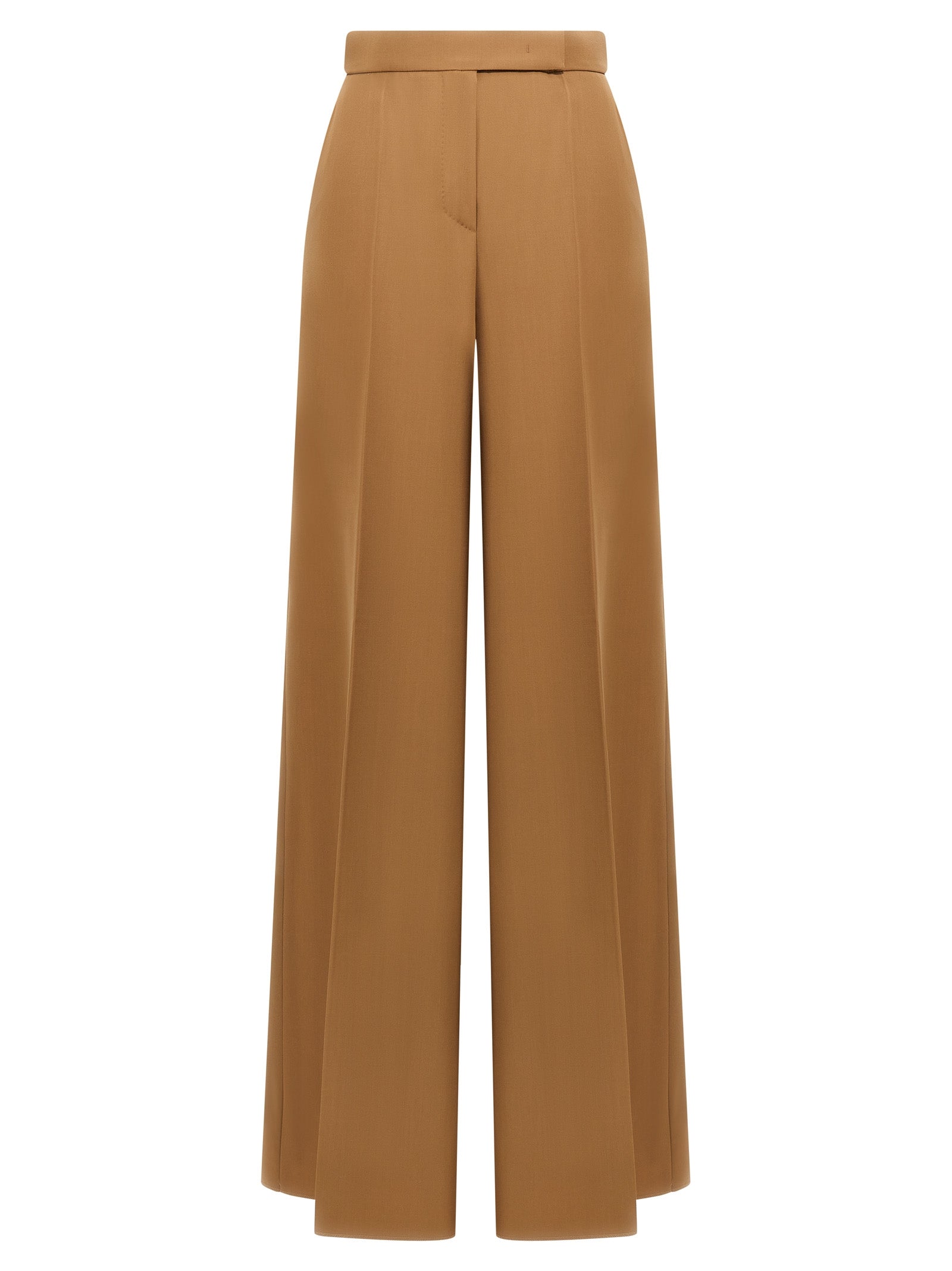 Max Mara Brown Virgin Wool Casual Women's Pants