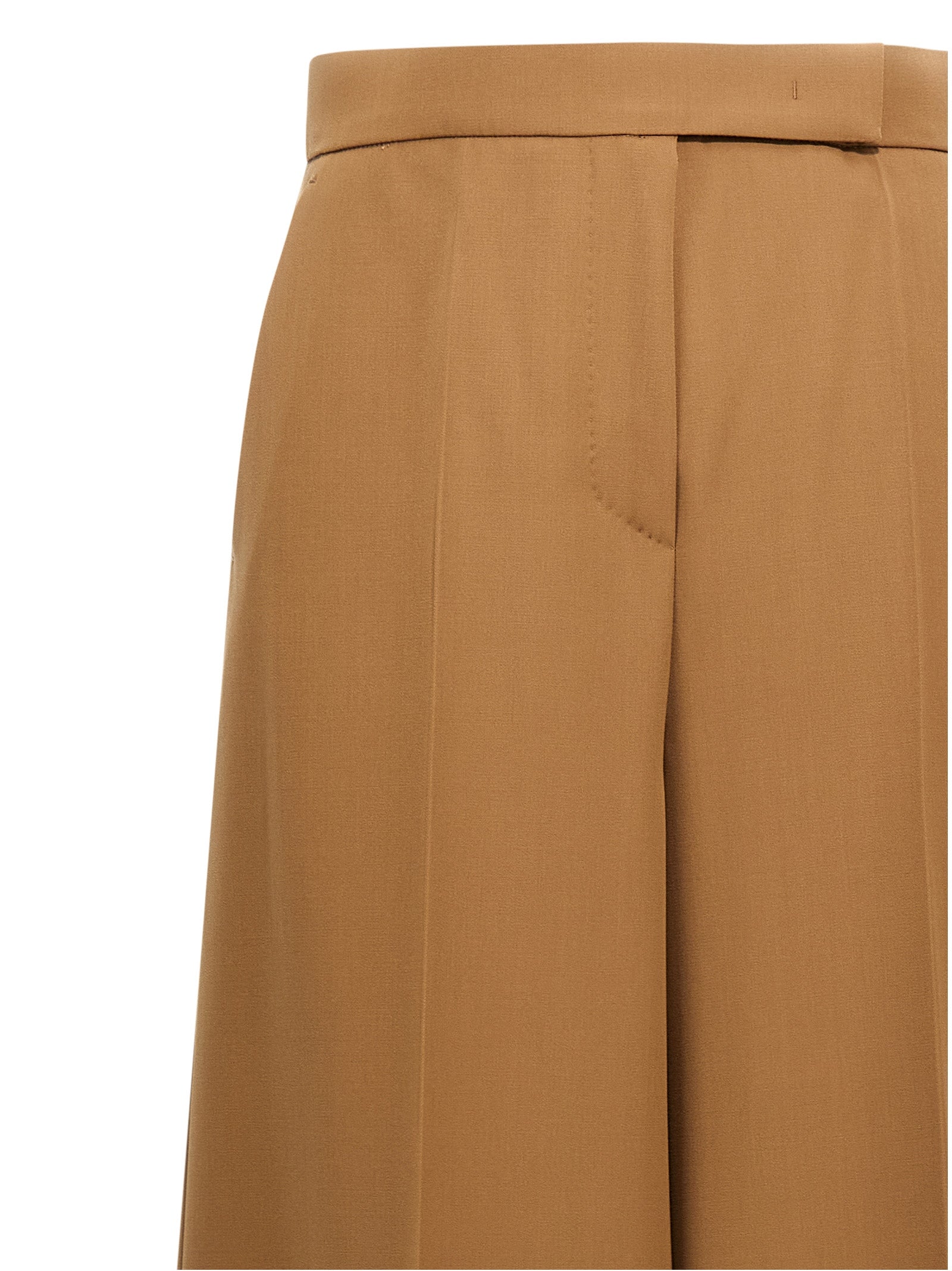 Max Mara Brown Virgin Wool Casual Women's Pants