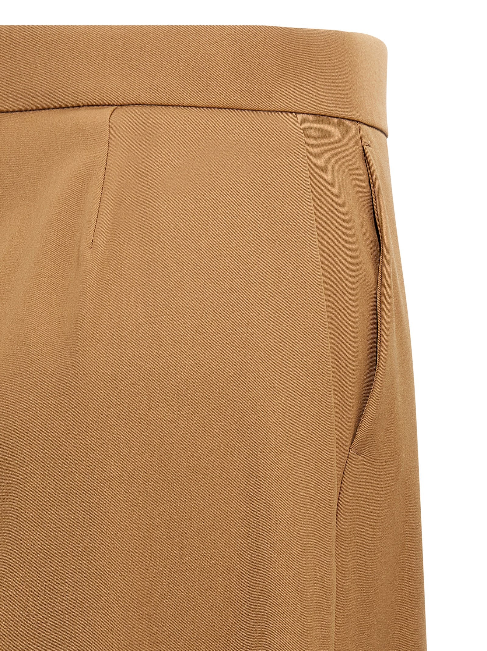 Max Mara Brown Virgin Wool Casual Women's Pants