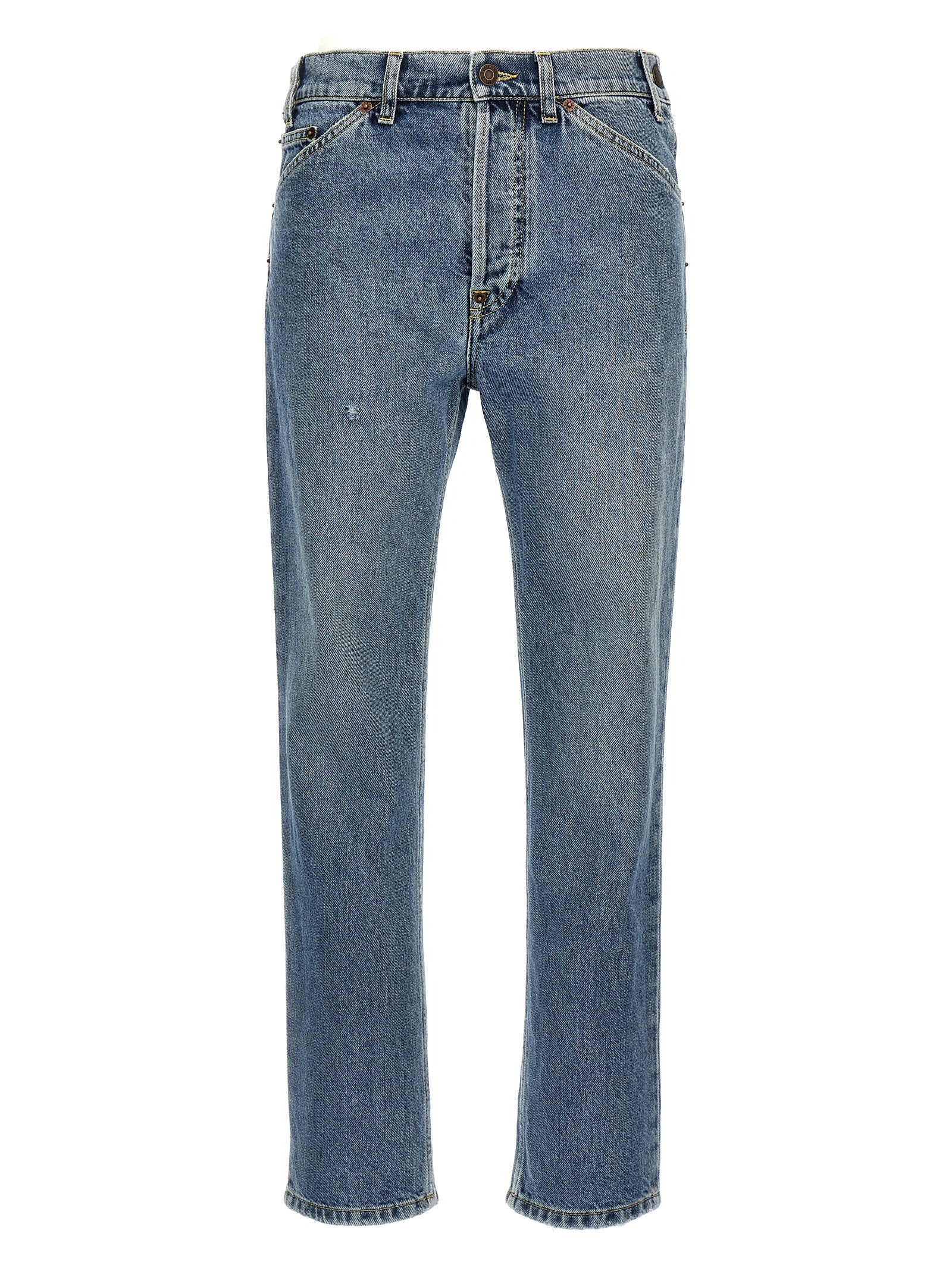Moschino Blue Cotton Straight-Leg Women's Jeans
