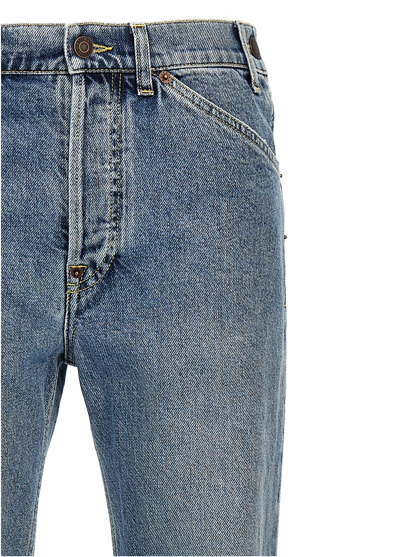 Moschino Blue Cotton Straight-Leg Women's Jeans
