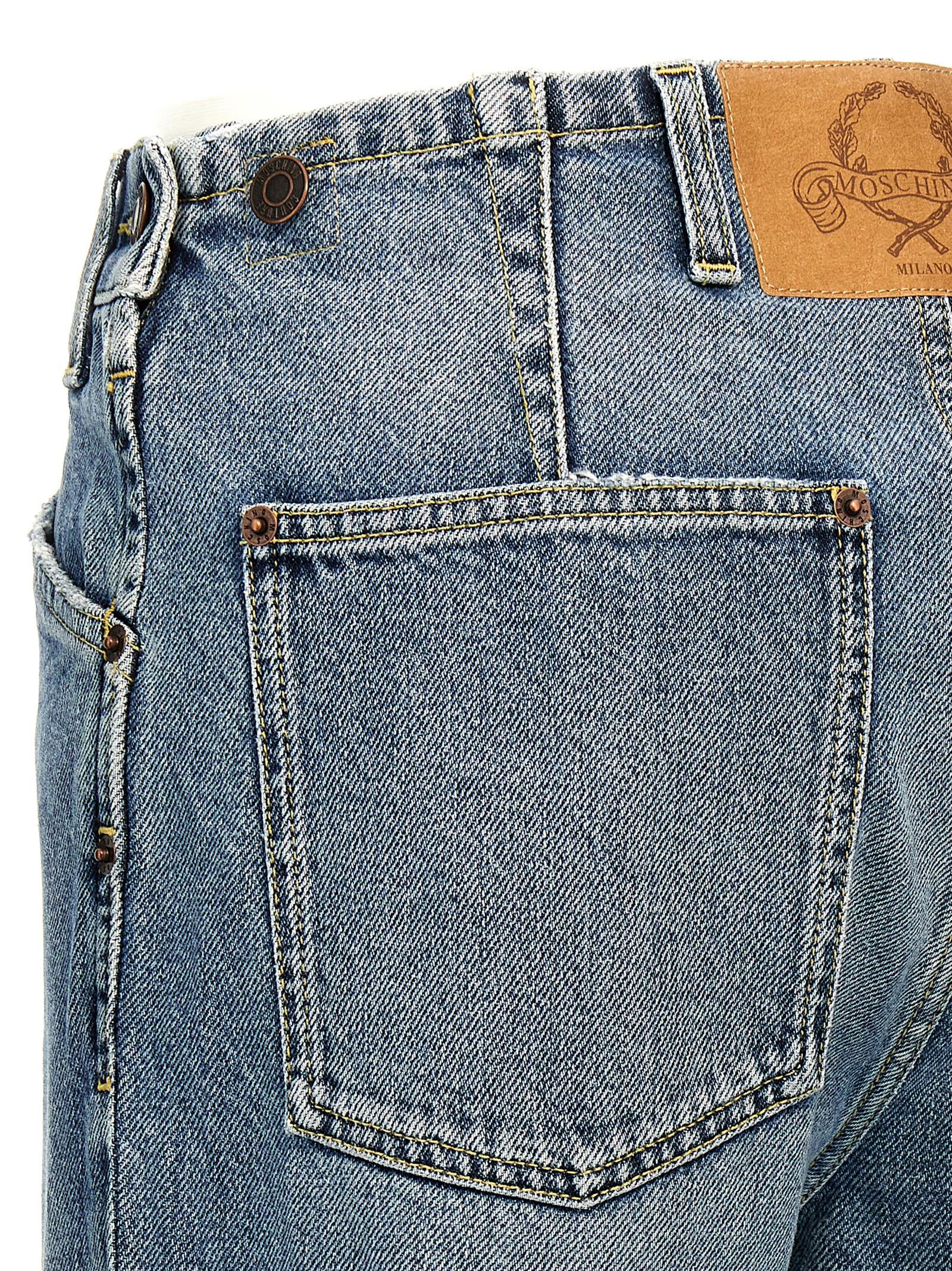 Moschino Blue Cotton Straight-Leg Women's Jeans