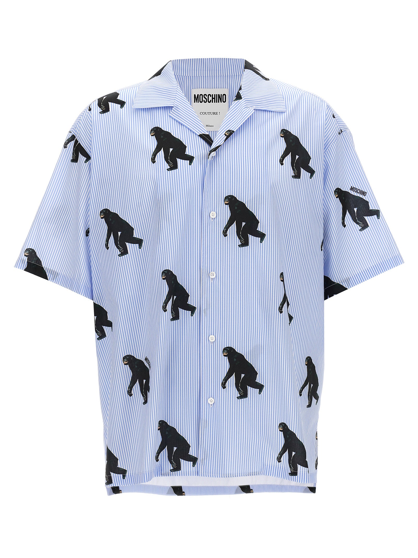 Moschino Blue Cotton Men's Blouse