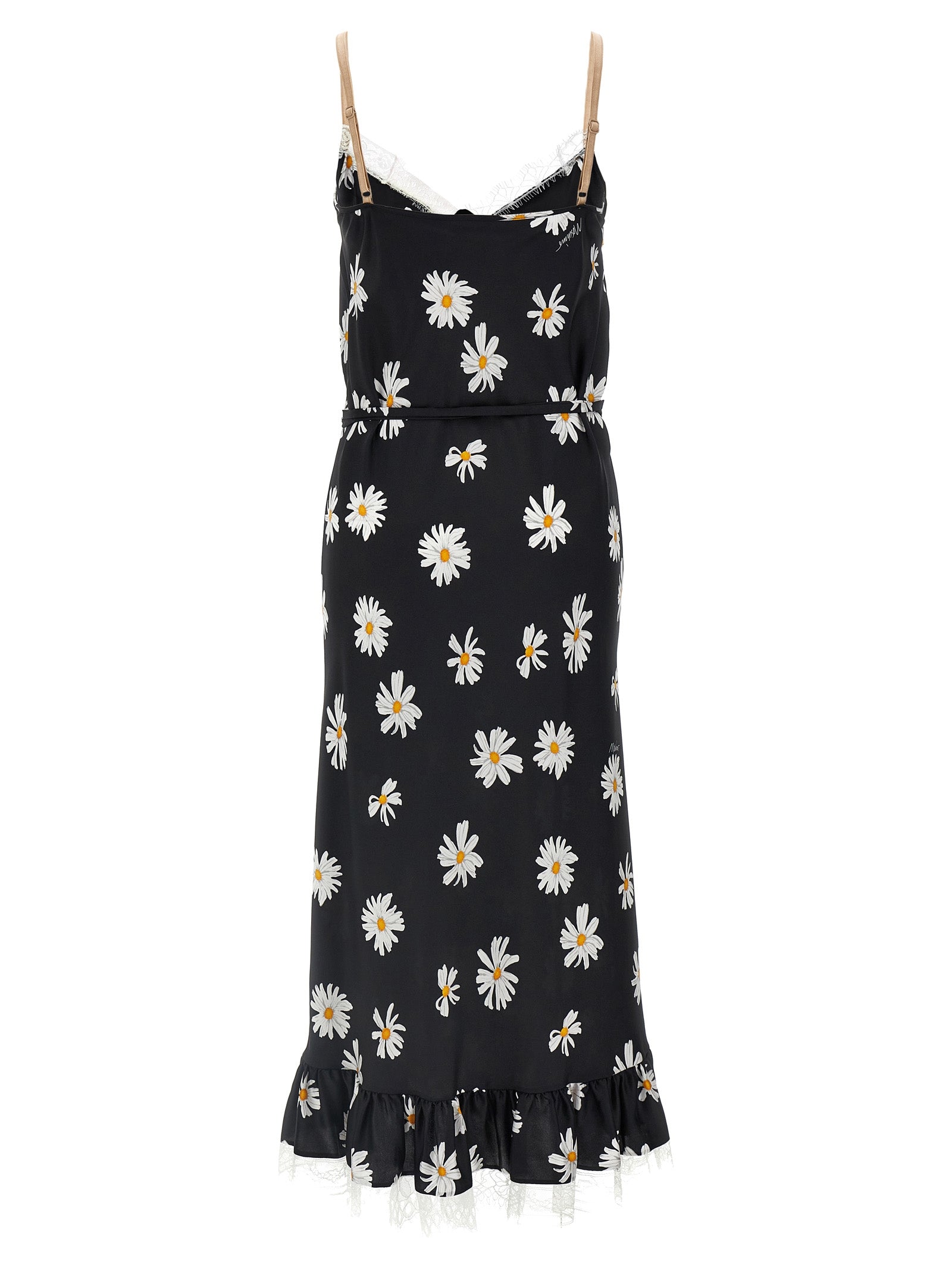 Moschino Black Silk Midi Women's Dress