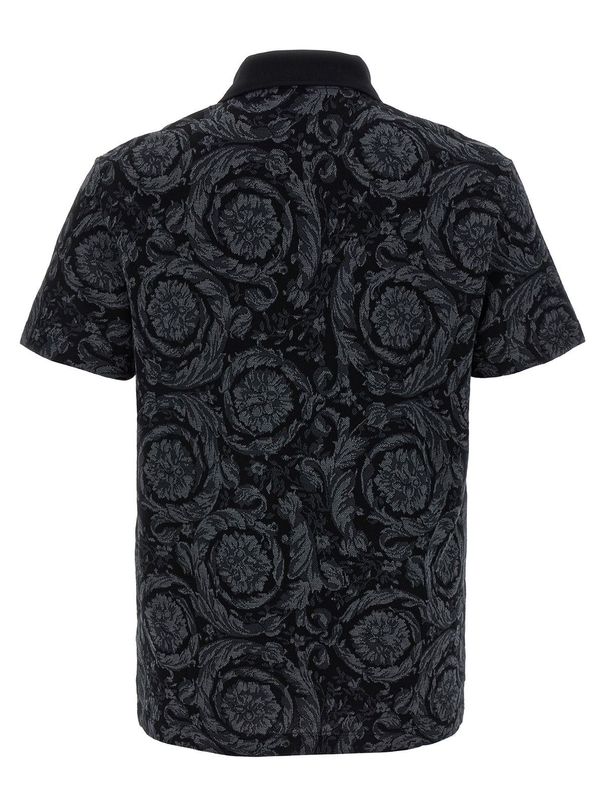 Versace Gray Cotton Polo Men's Shirt