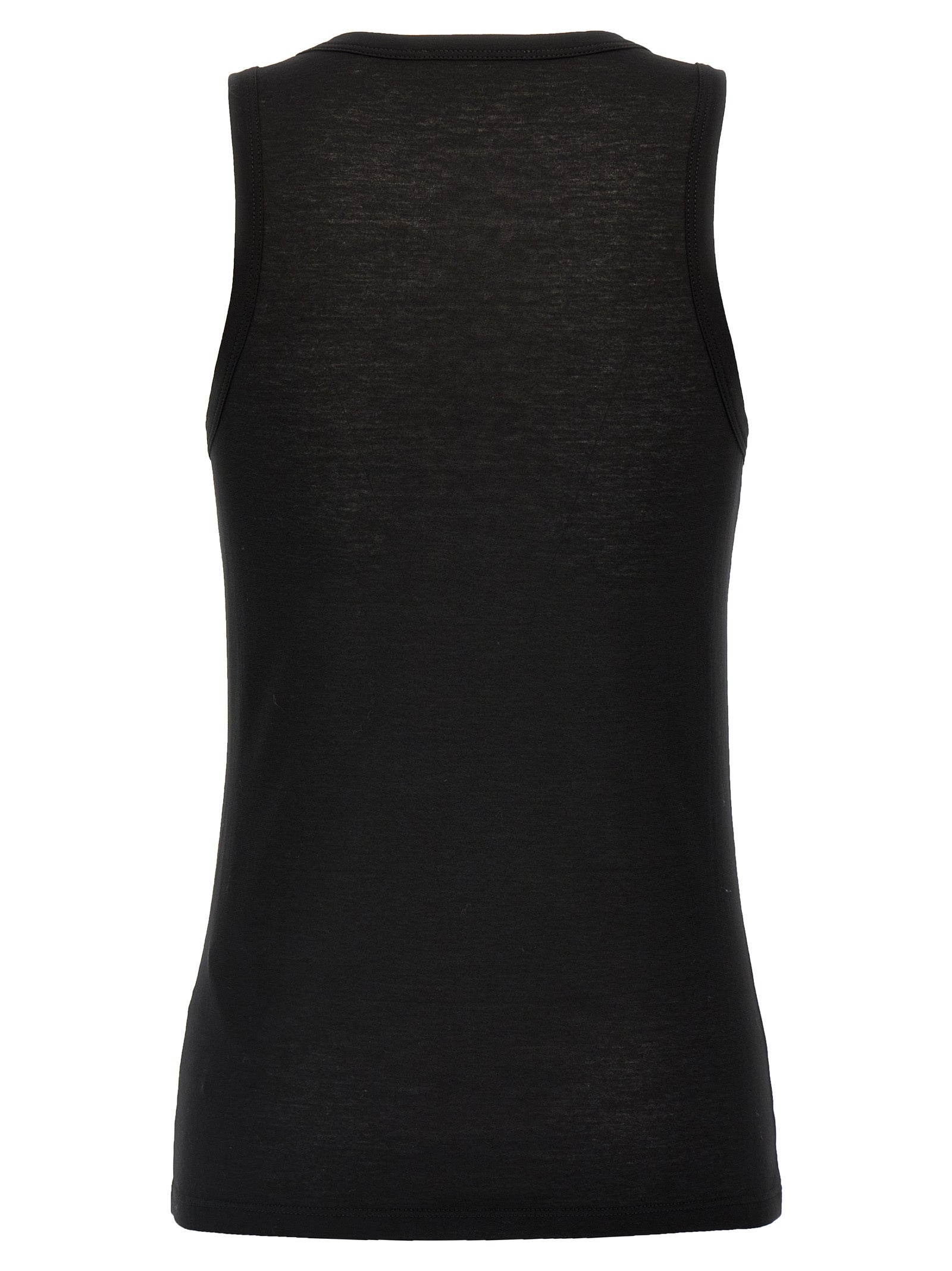 Jil Sander Black Cotton Sleeveles Women's T-Shirt
