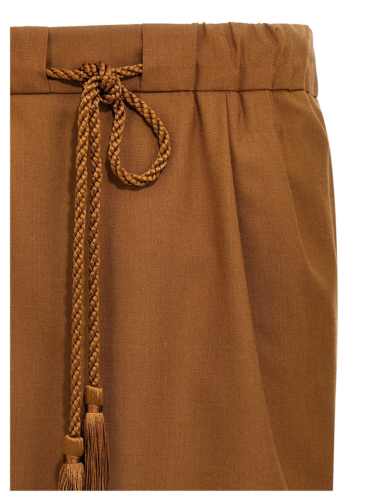 Max Mara Brown Virgin Wool Long Women's Skirt