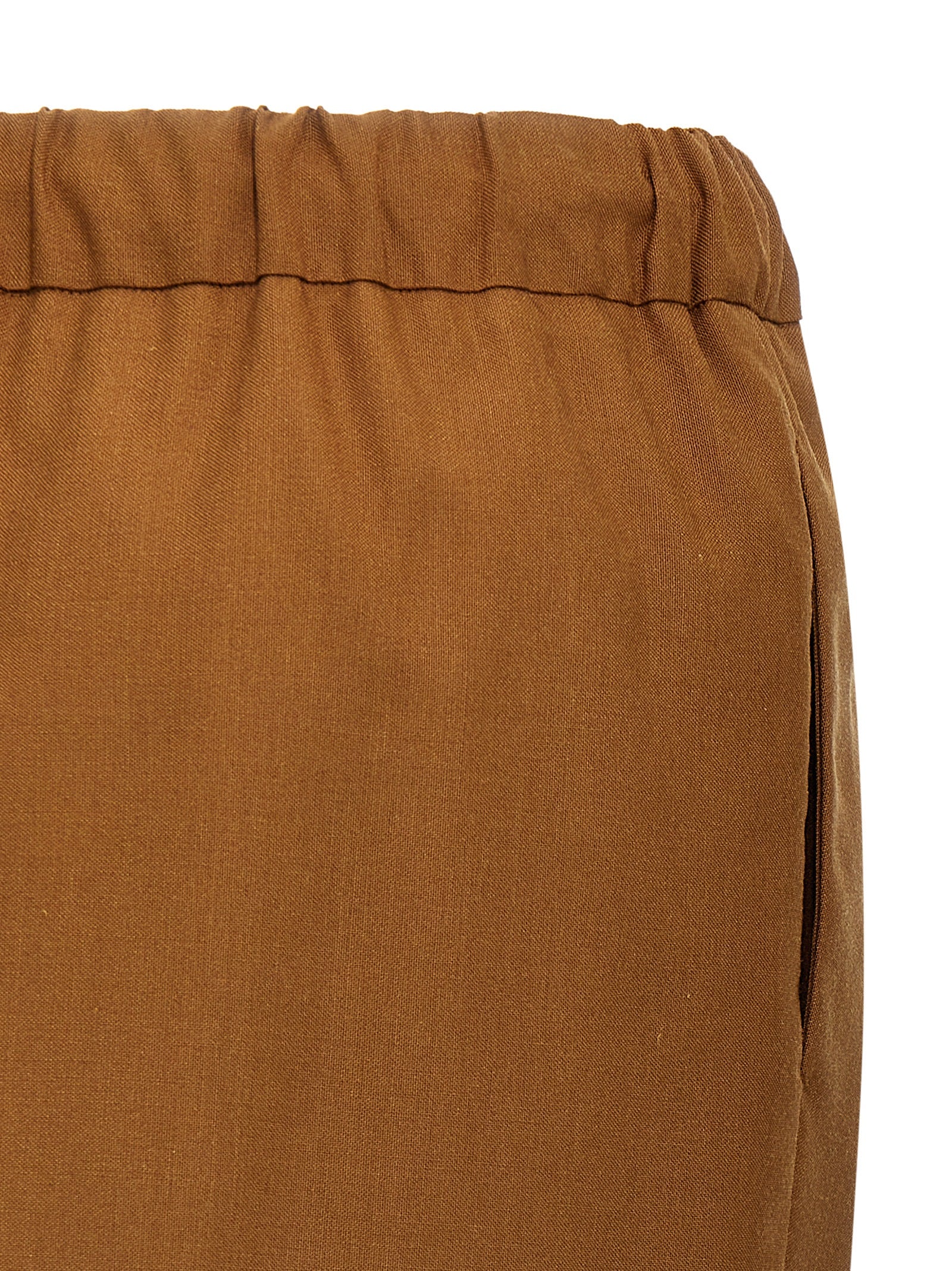 Max Mara Brown Virgin Wool Long Women's Skirt