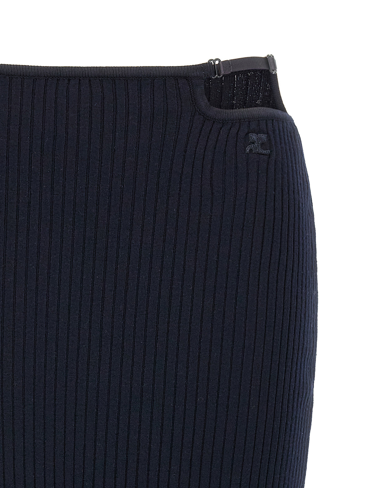 Courrèges Blue Viscose Midi Women's Skirt