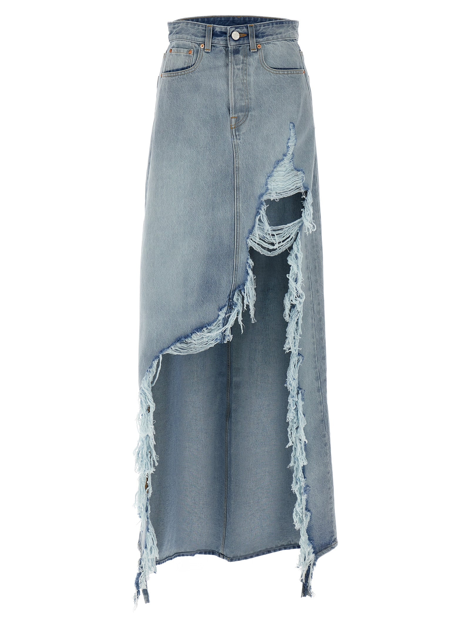 Vetements Blue Cotton Mini Women's Skirt