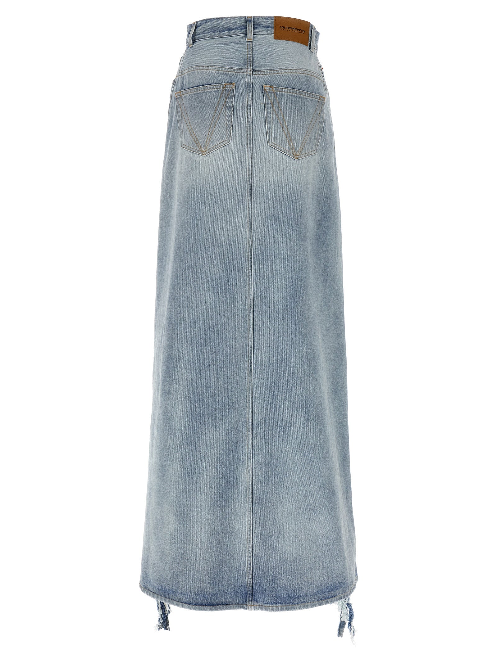 Vetements Blue Cotton Mini Women's Skirt