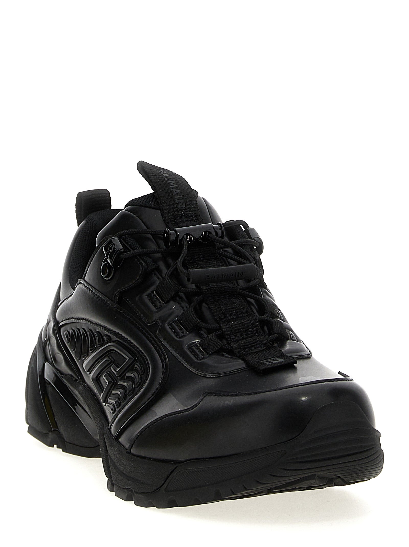 Balmain Black Nylon Athletic Men's Sneakers
