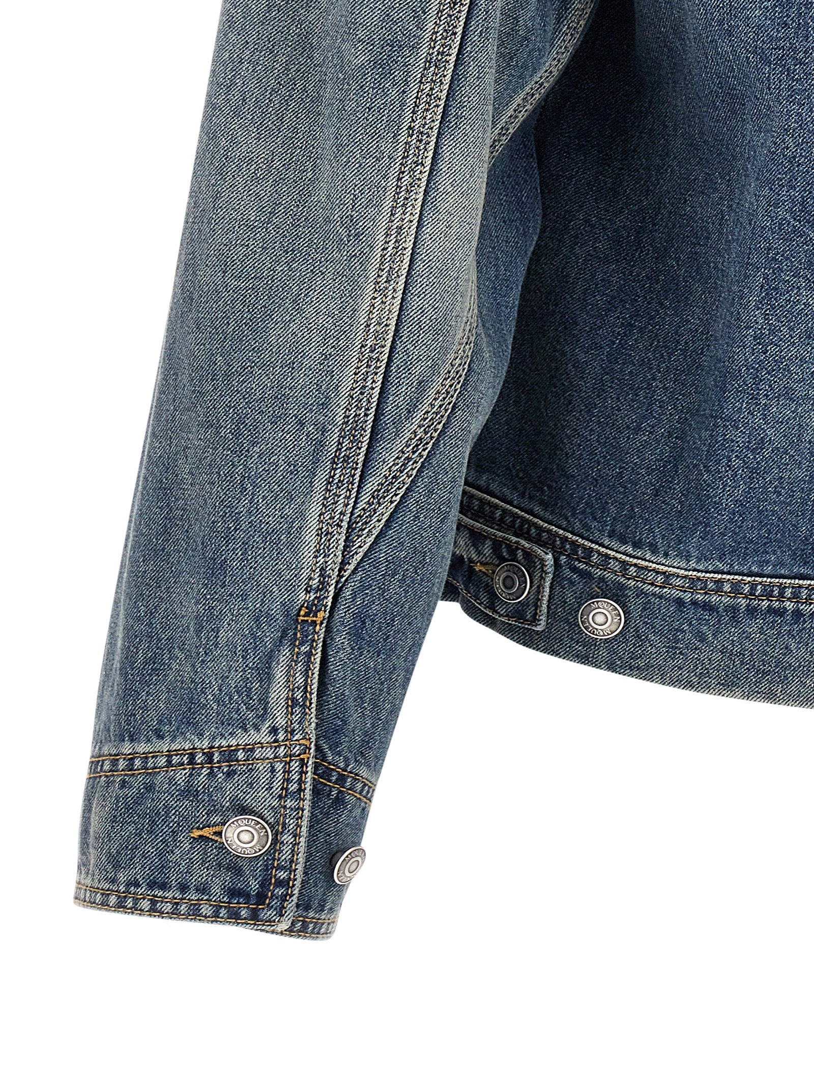 Alexander McQueen Blue Cotton Denim Men's Jacket