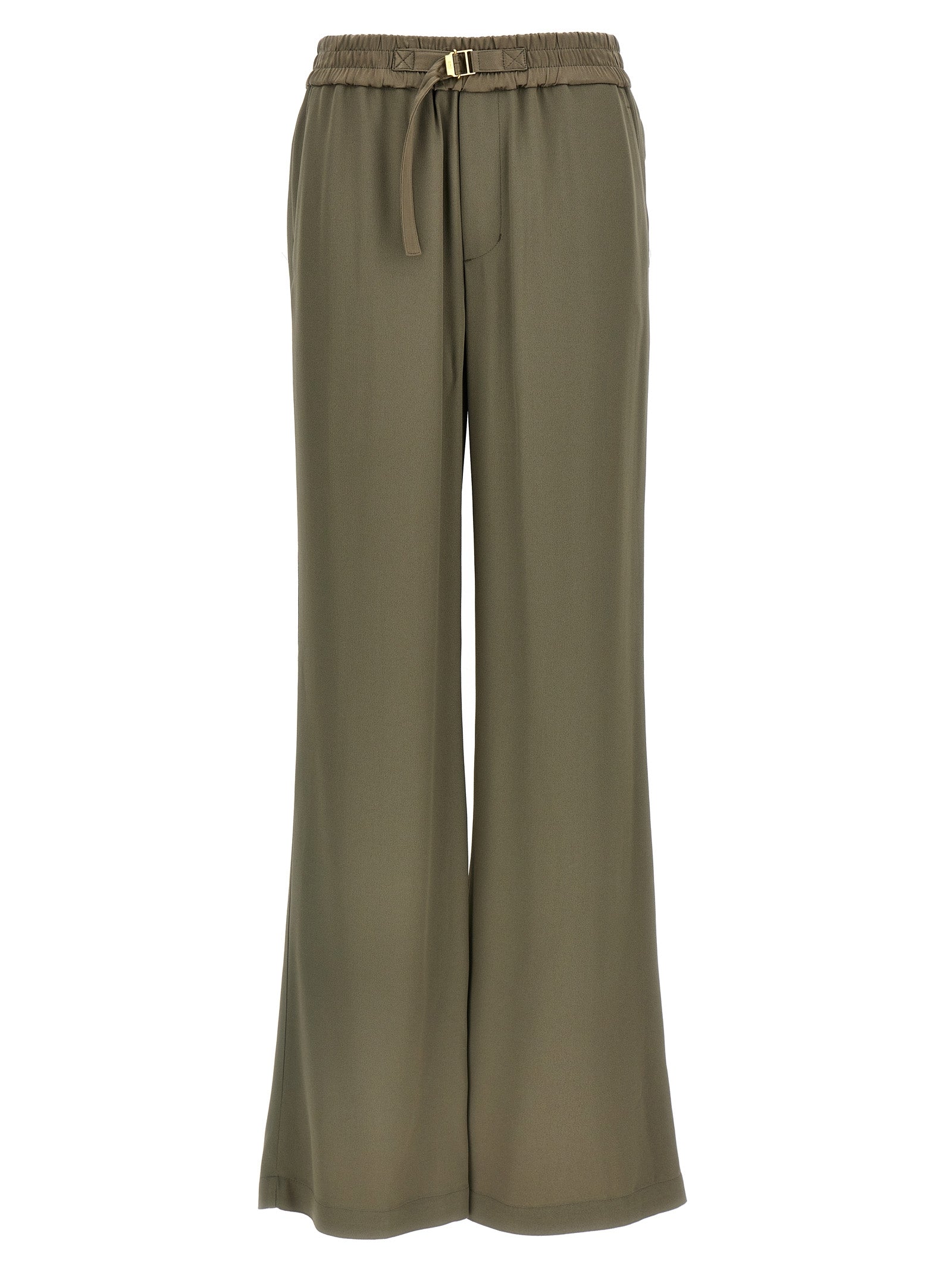 Ami Paris Beige Acetate Casual Women's Pants