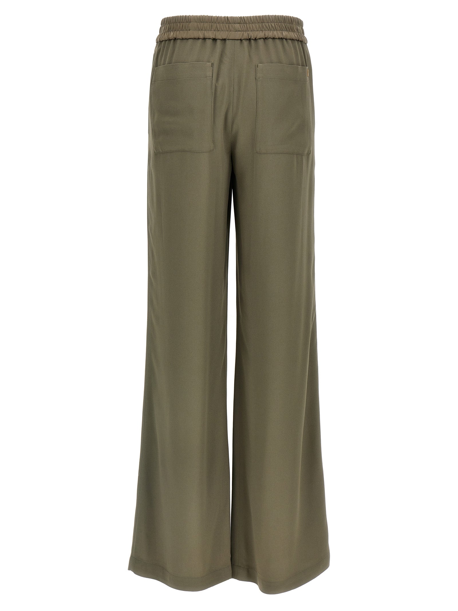 Ami Paris Beige Acetate Casual Women's Pants