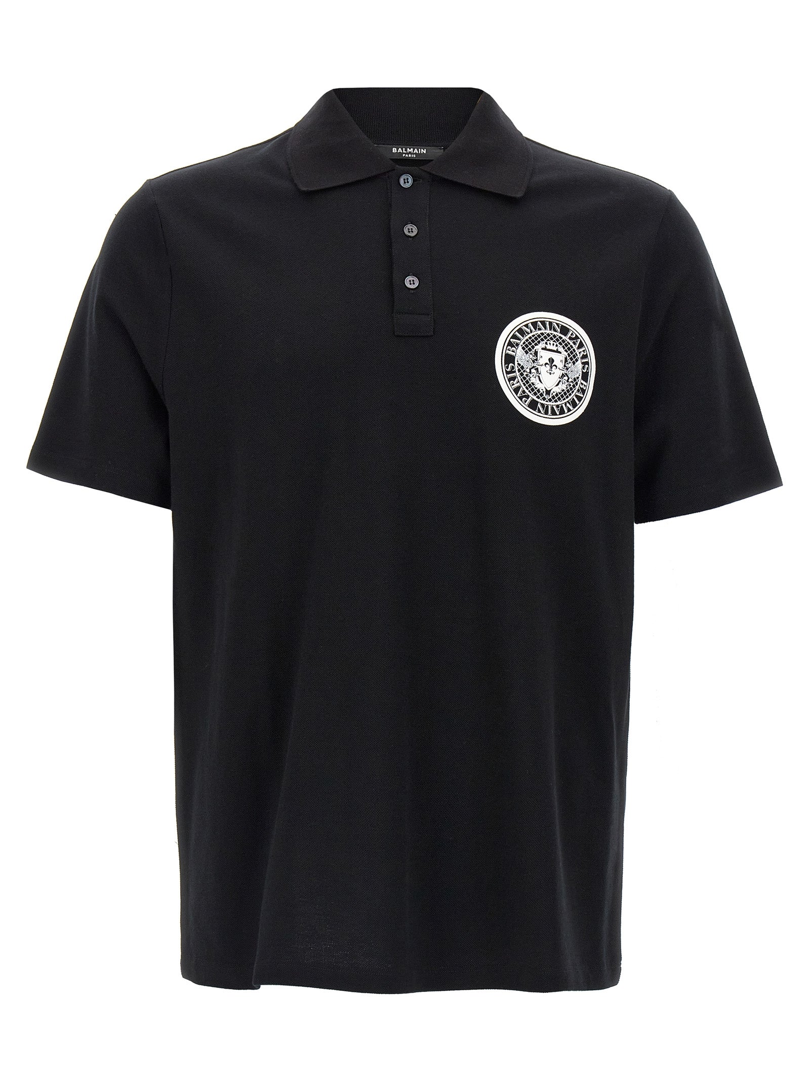 Balmain Bicolor Cotton Polo Men's Shirt