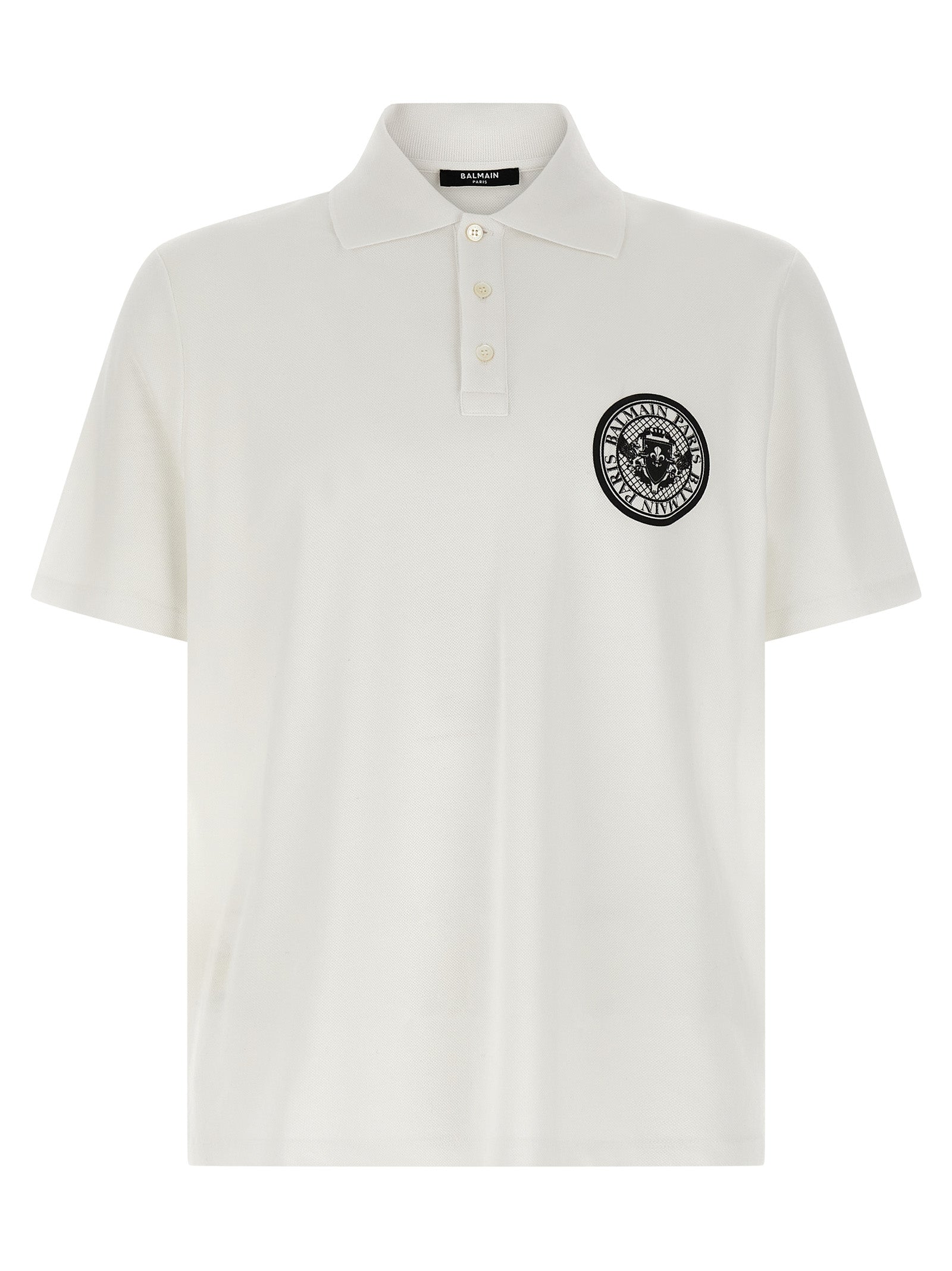 Balmain Bicolor Cotton Polo Men's Shirt