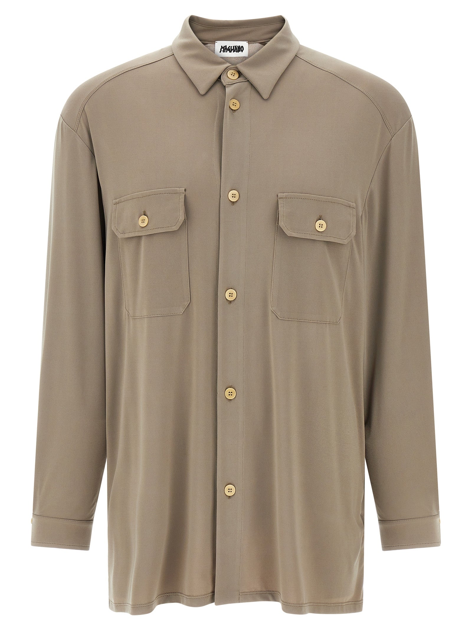 Magliano Gray Polyester Men's Blouse