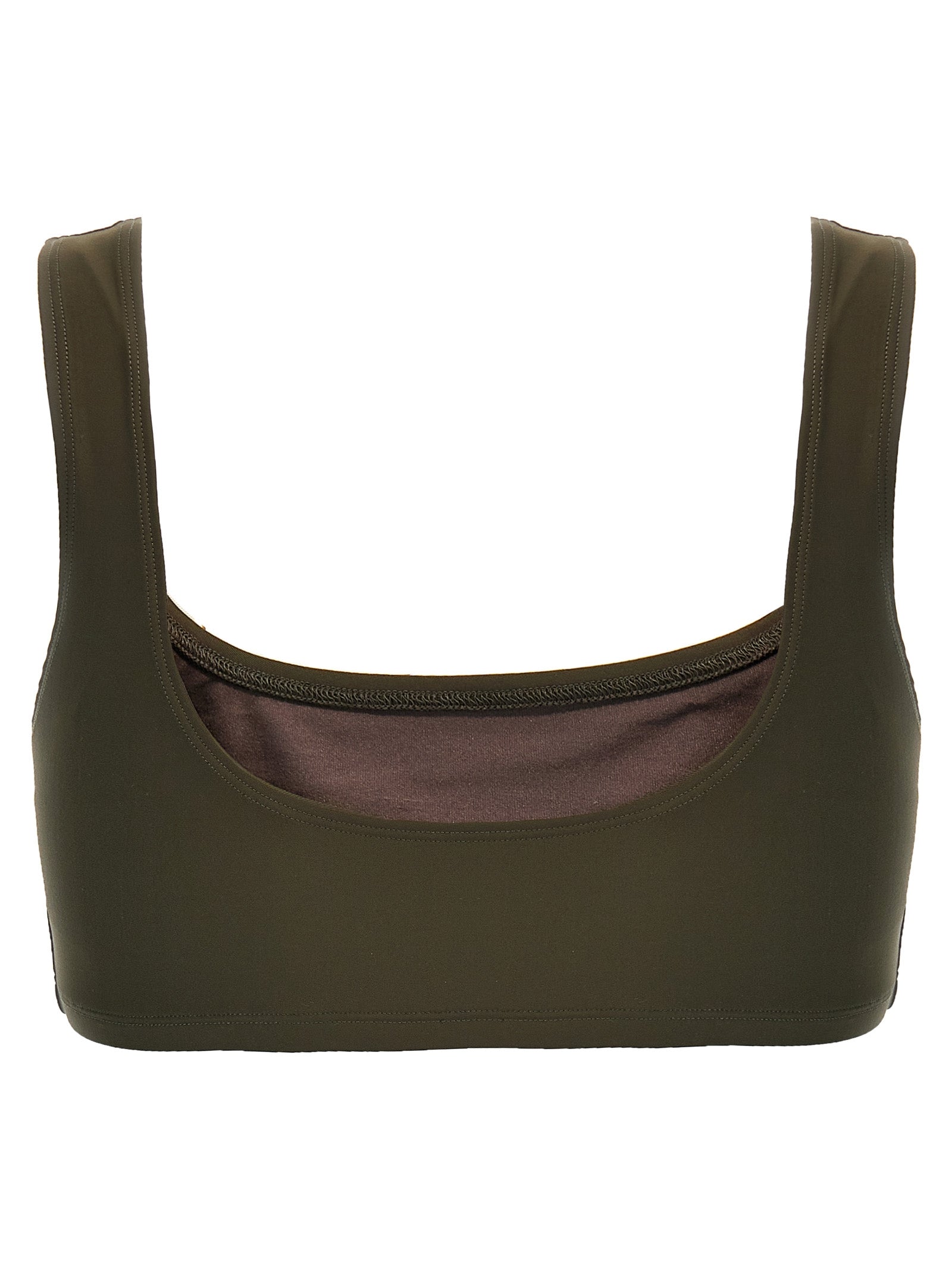The Andamane Brown Polyamide Tank Women's Tops