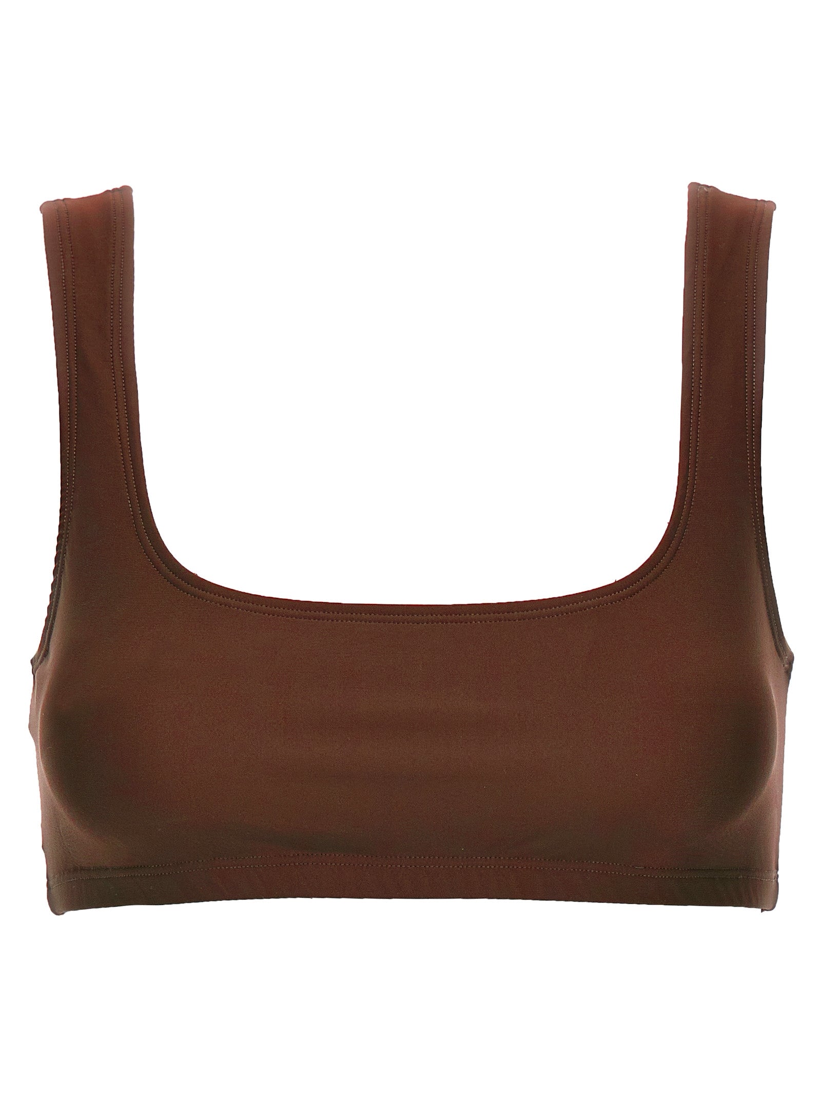 The Andamane Brown Polyamide Tank Women's Tops
