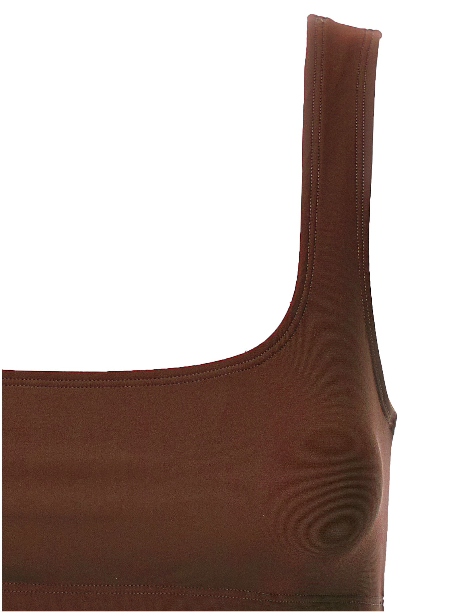 The Andamane Brown Polyamide Tank Women's Tops