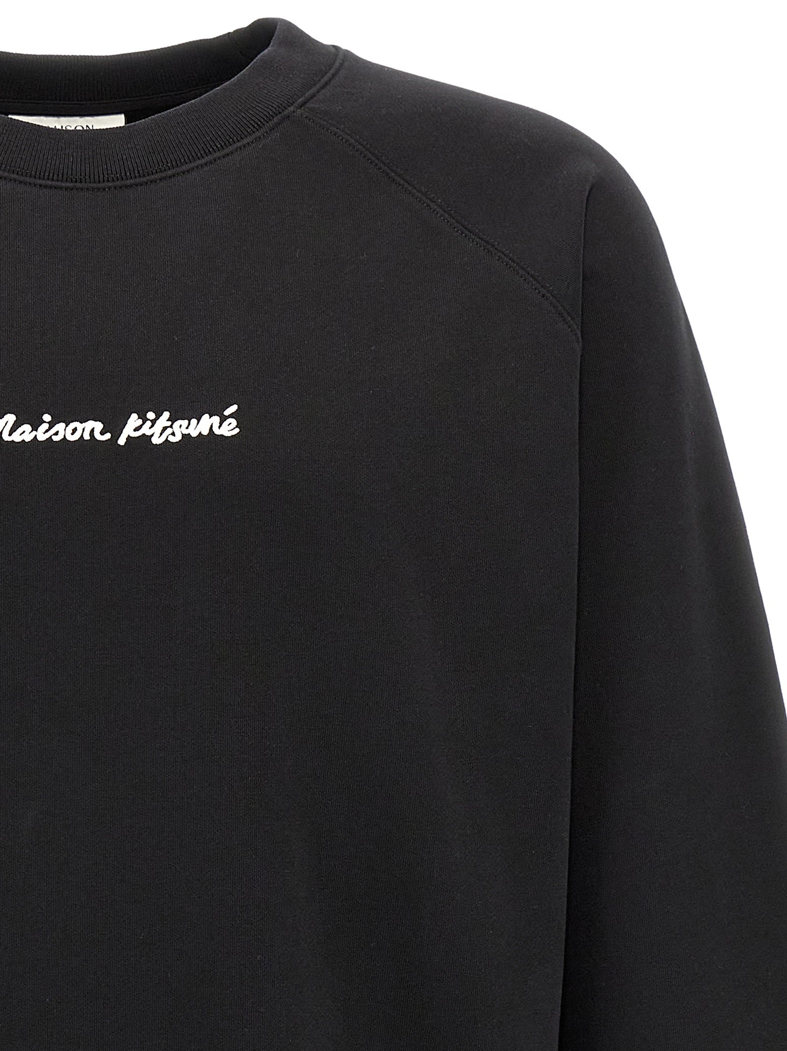 Maison Kitsuné Black Cotton Men's Sweatshirt