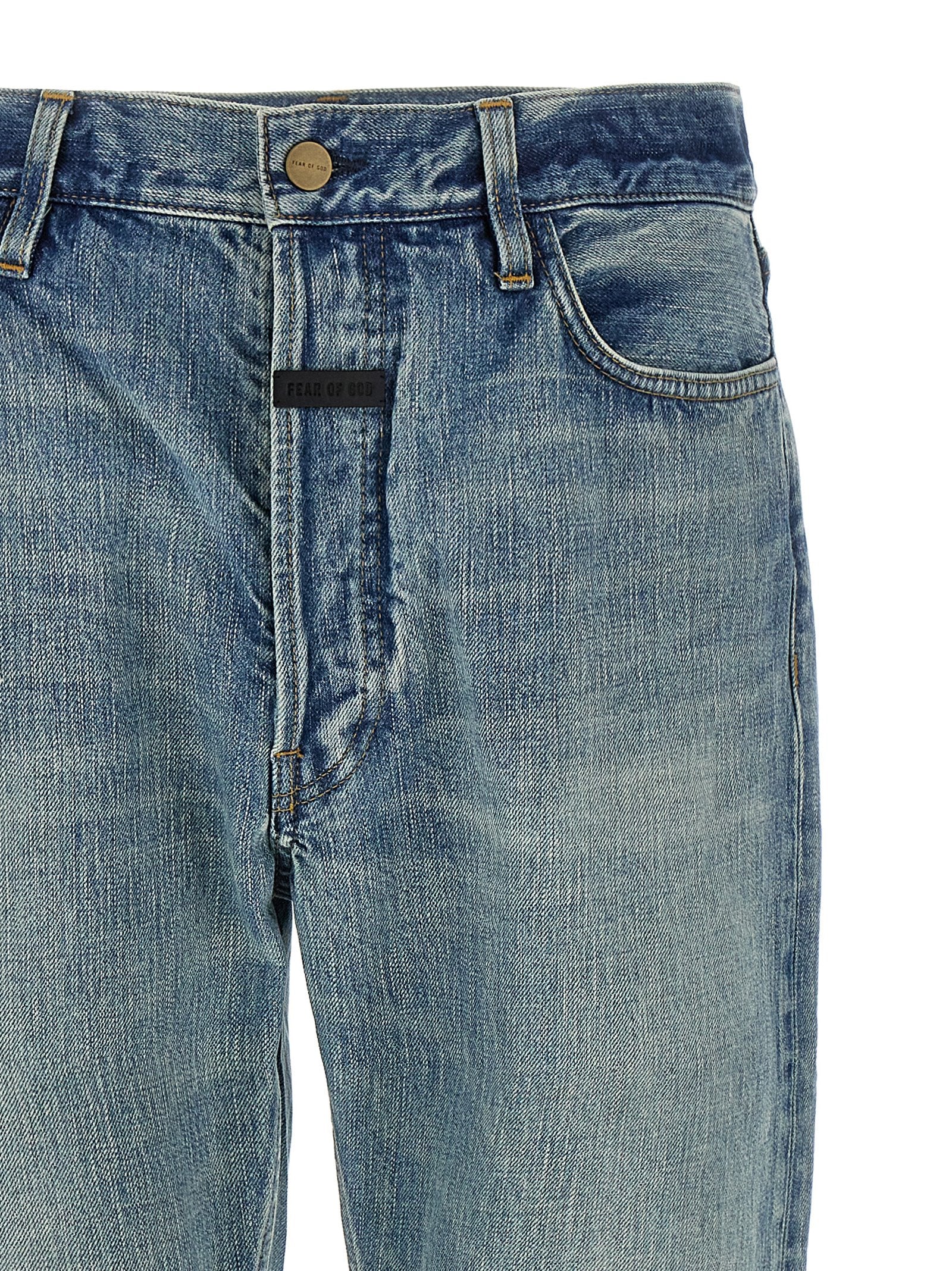 Fear Of God Blue Cotton Straight-Leg Men's Jeans