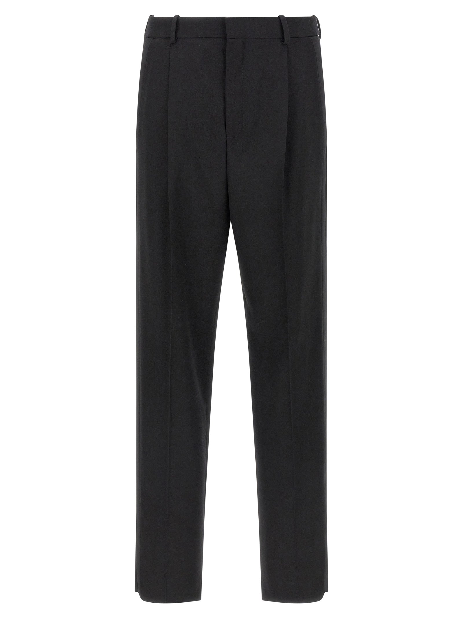 Saint Laurent Black Wool Dress Men's Pants