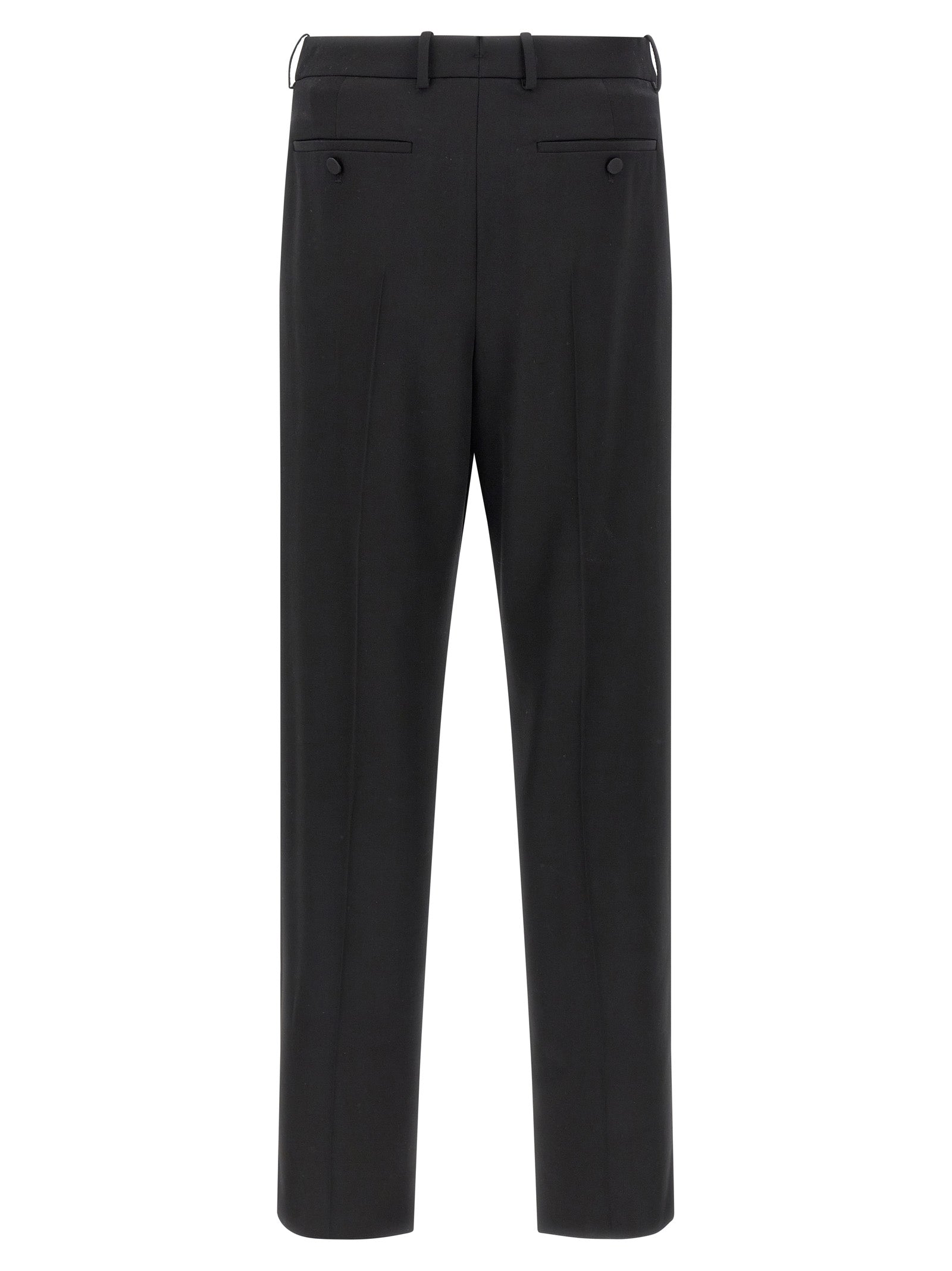 Saint Laurent Black Wool Dress Men's Pants