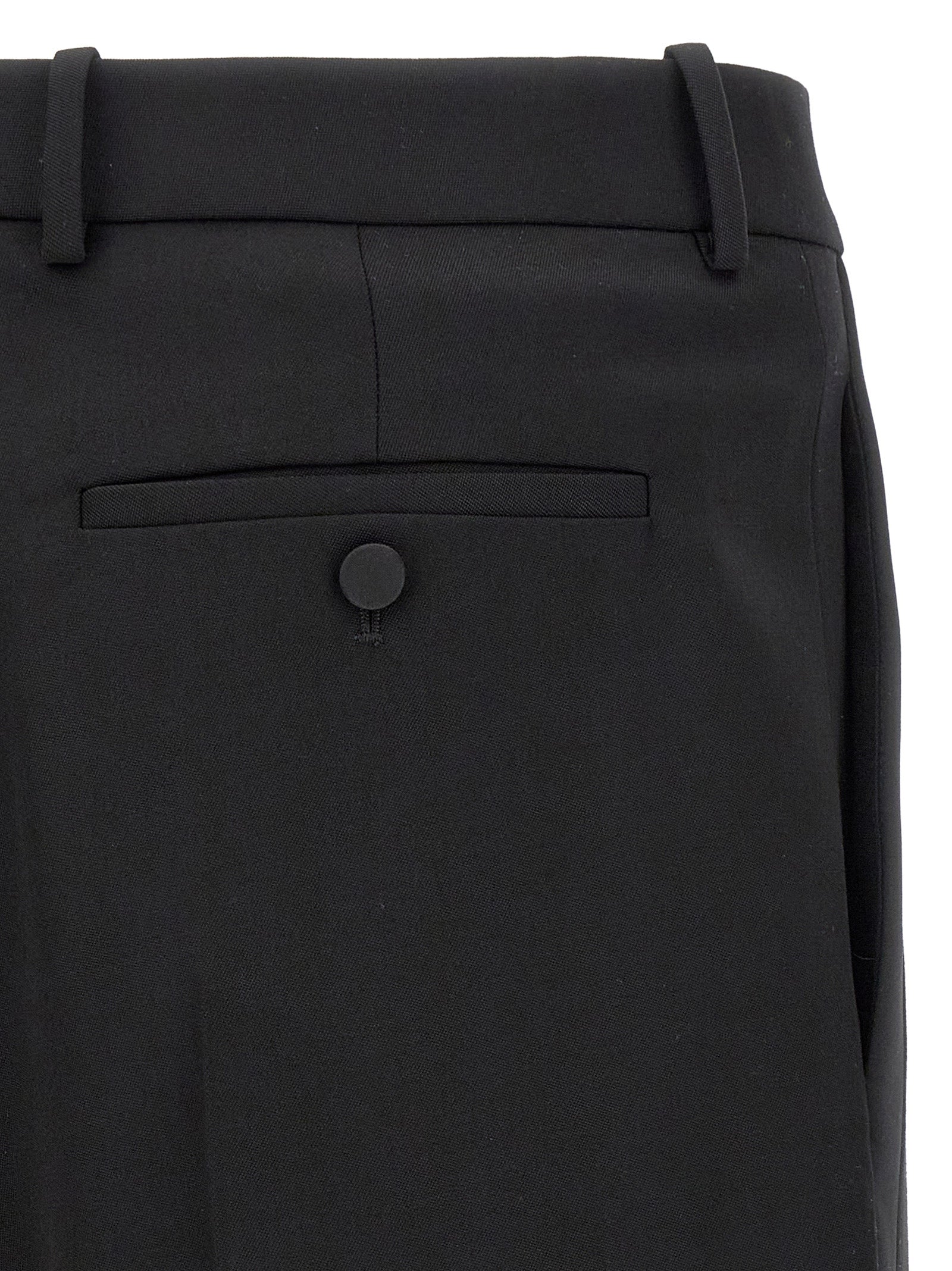 Saint Laurent Black Wool Dress Men's Pants