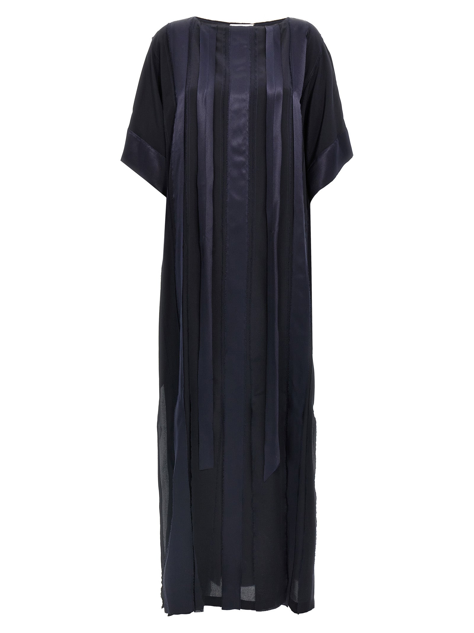 DI.LA3 PARI' Blue Silk Long Women's Dress
