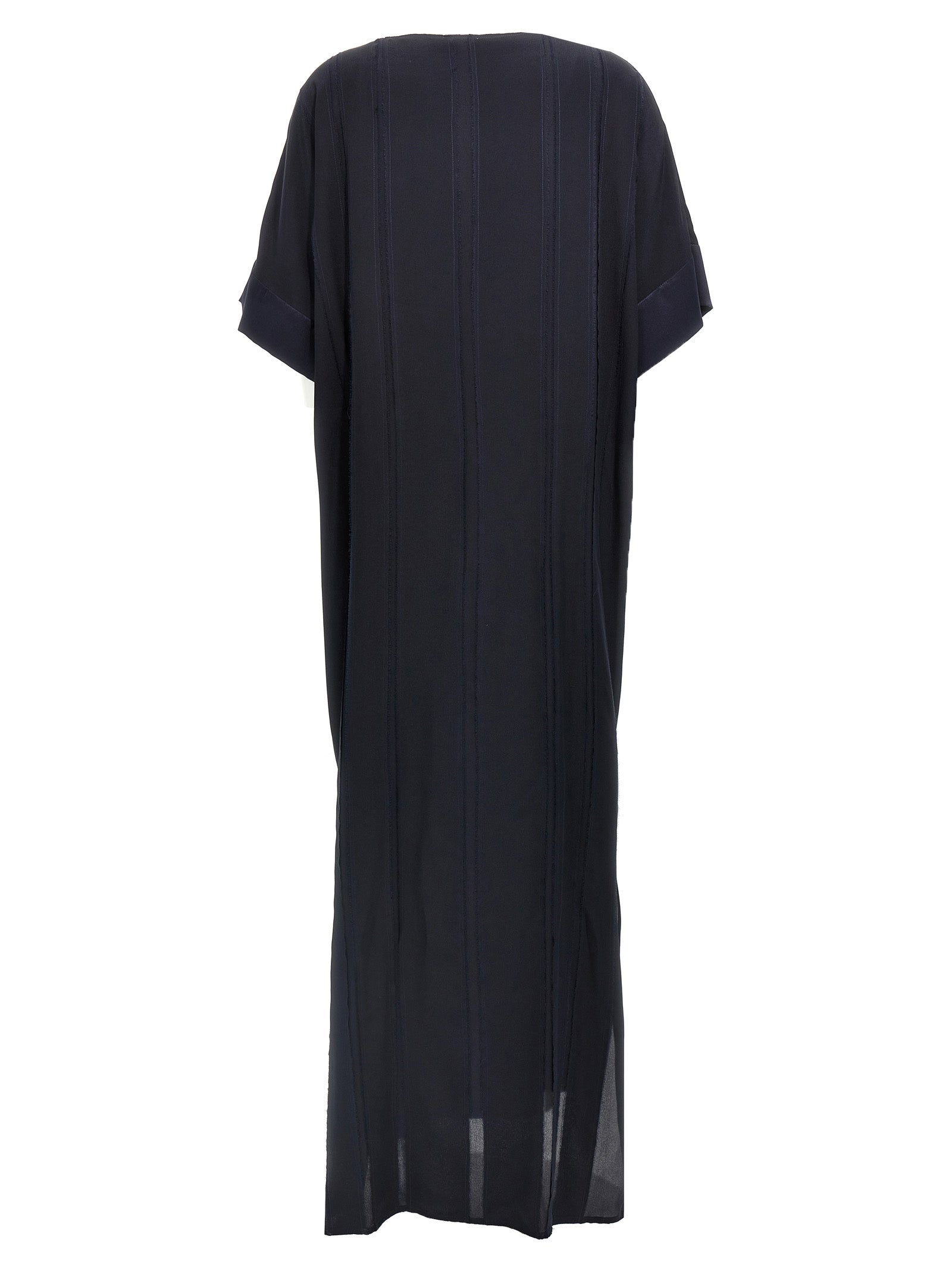 DI.LA3 PARI' Blue Silk Long Women's Dress