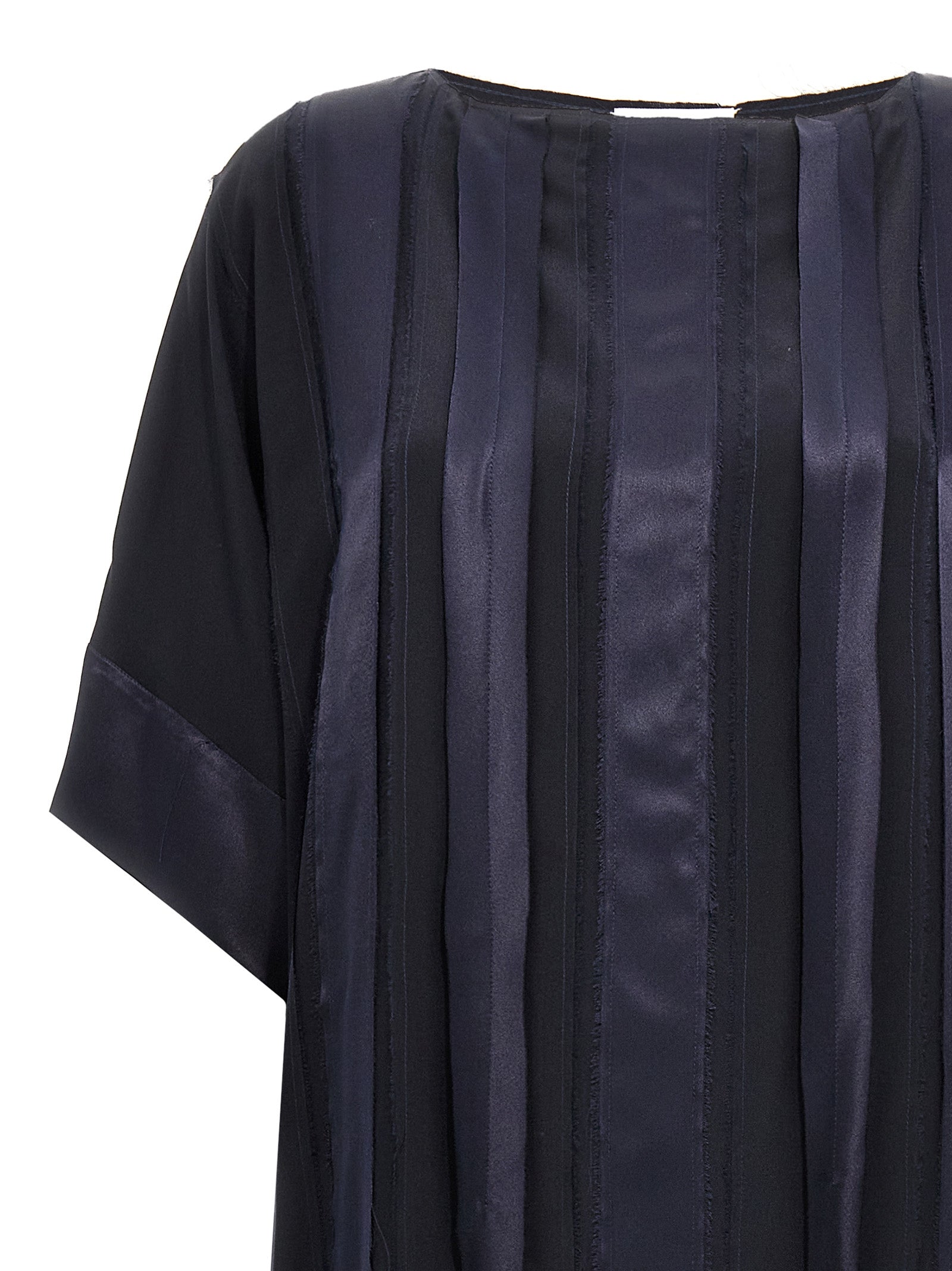 DI.LA3 PARI' Blue Silk Long Women's Dress