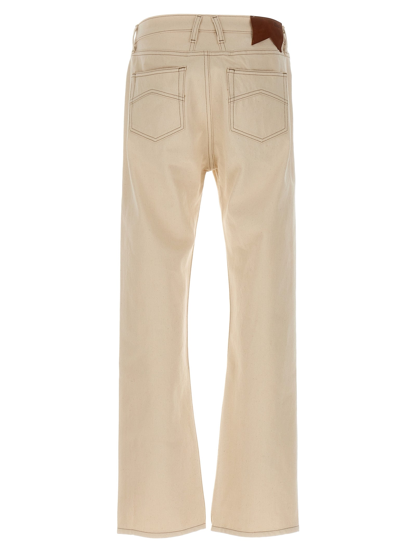 Rhude Beige Cotton Straight-Leg Men's Jeans